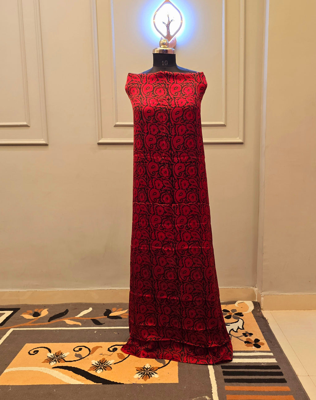 Hand Blocked Bagh Print Modal silk 2 Piece Unstitiched Suit