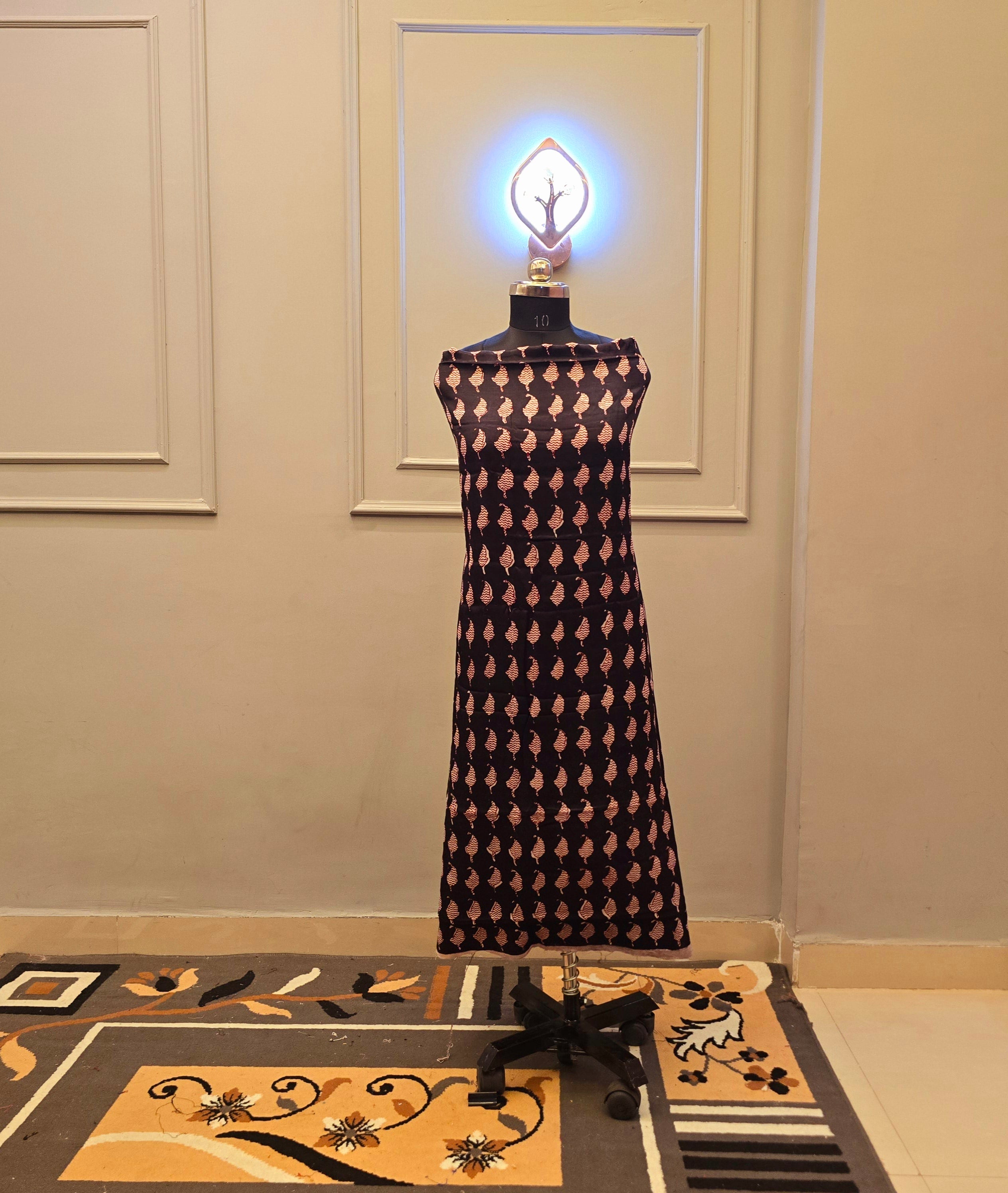 Hand Block Bagh Print 2 Piece Unstitched suit