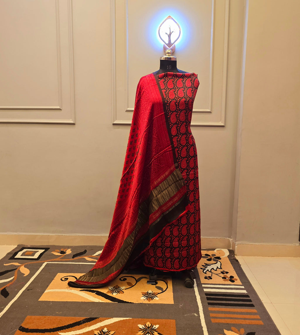 Hand block Bagh Print Modal Silk 2 Piece Suits