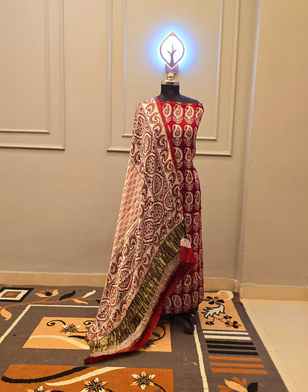Hand Block Bagh Print Modal Silk 2 Piece Suits