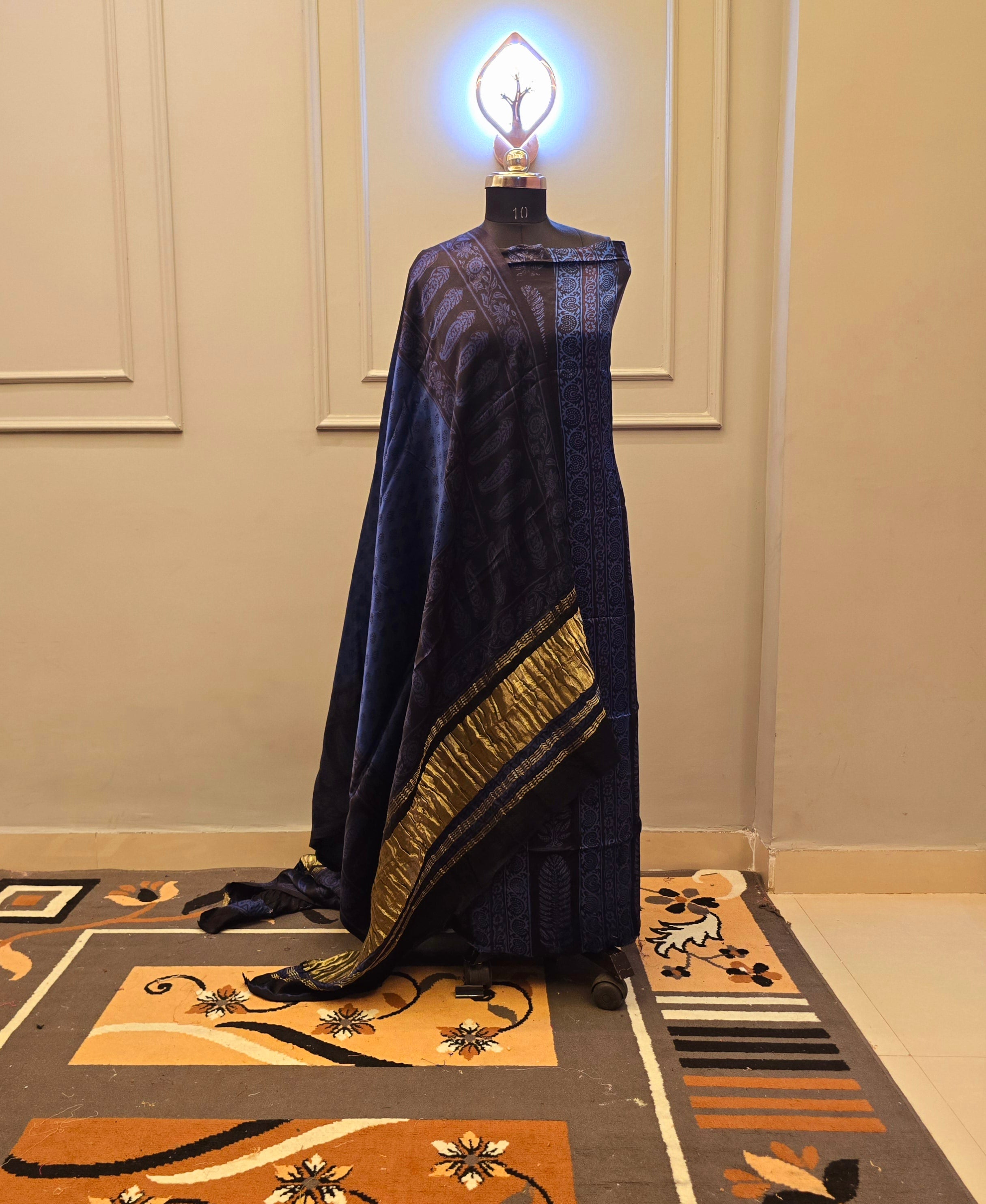 Hand Block Bagh Print Modal Silk 2 Piece Suits