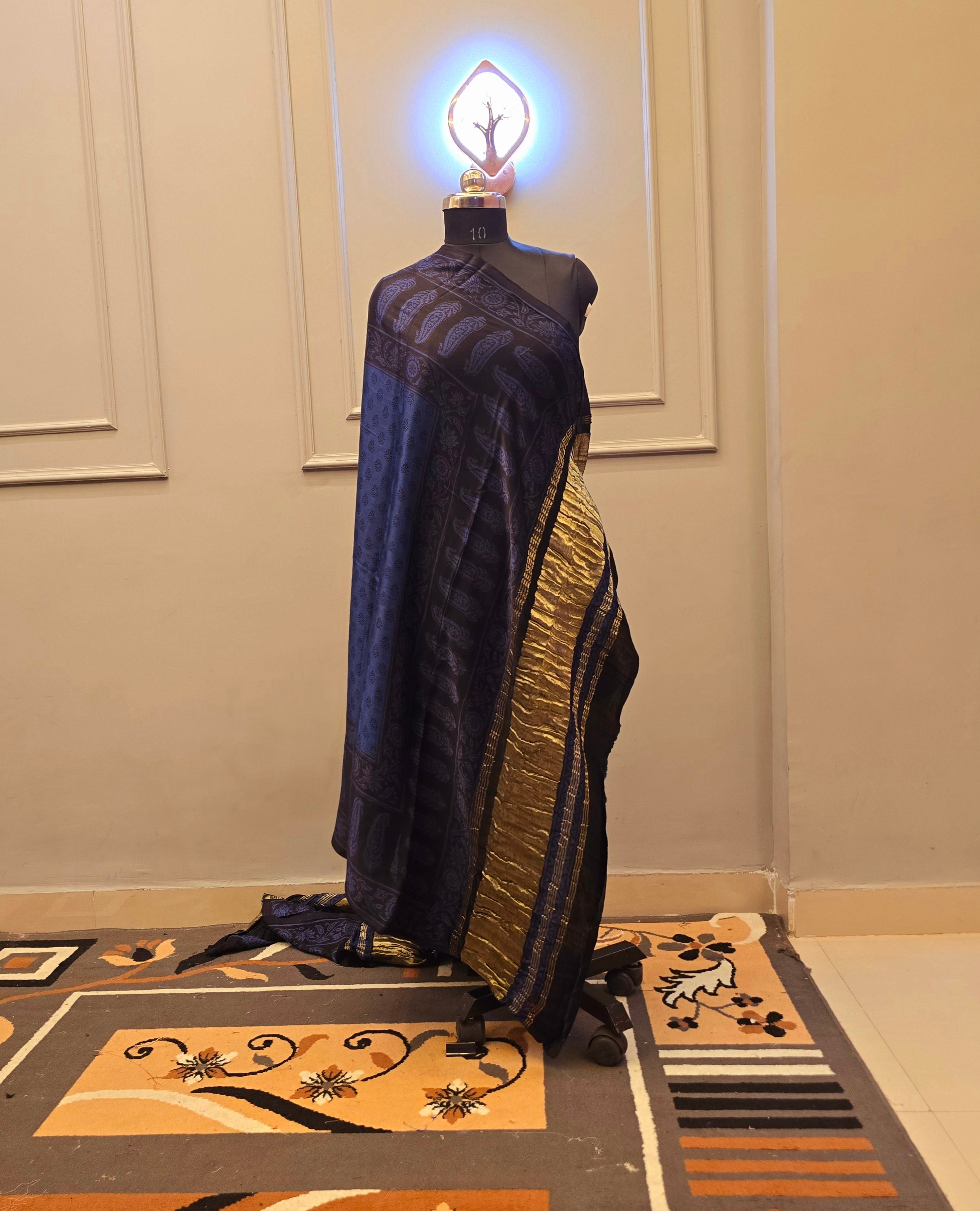 Hand Block Bagh Print Modal Silk 2 Piece Suits