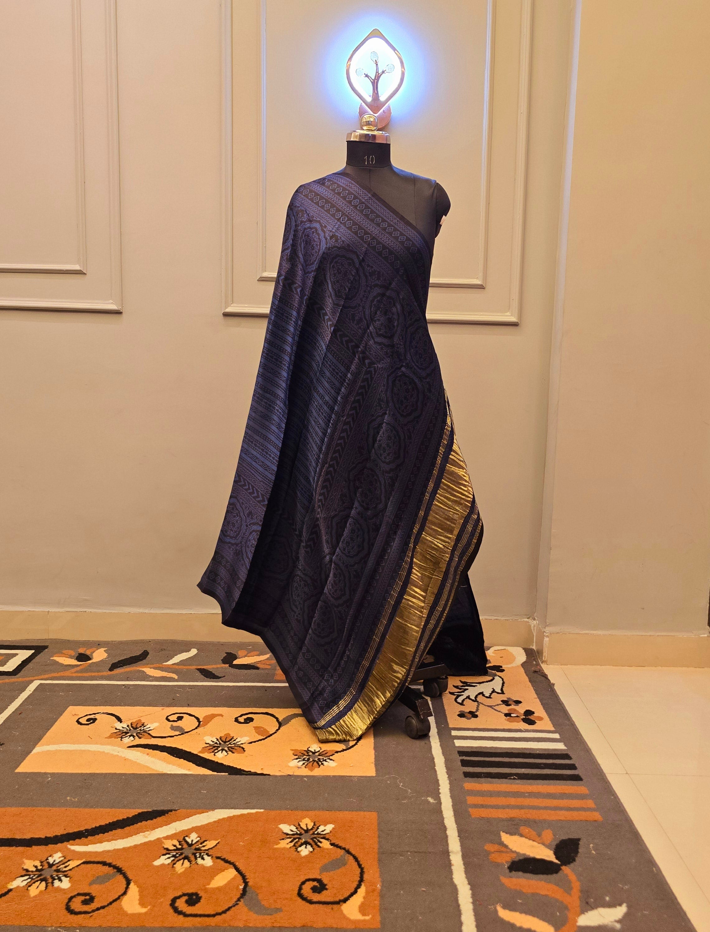 Hand Block Bagh Print Modal Silk 2 Piece Suits