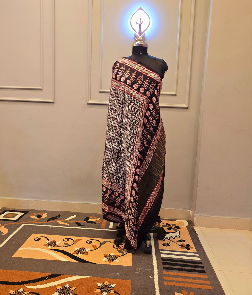 Hand Block Bagh Print Modal Silk 2 Piece Suit