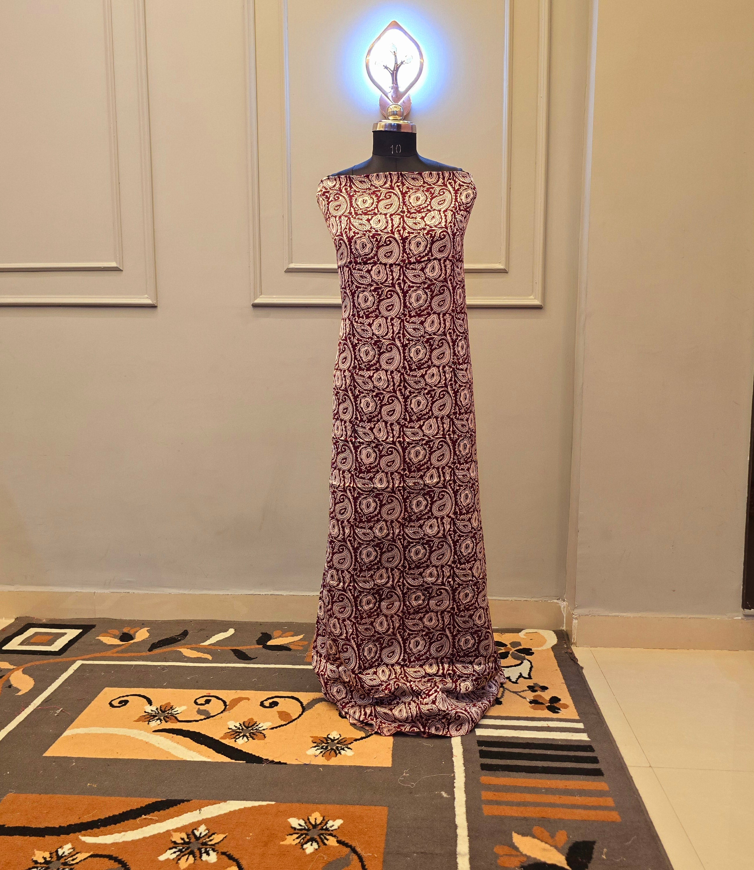 Hand Block Bagh Print Modal Silk 2 Piece Suit