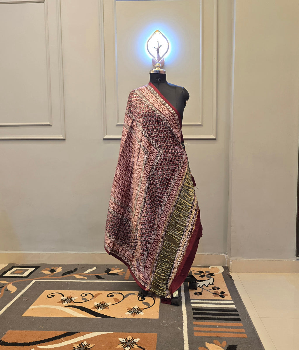 Hand Block Bagh Print Modal Silk 2 Piece Suit