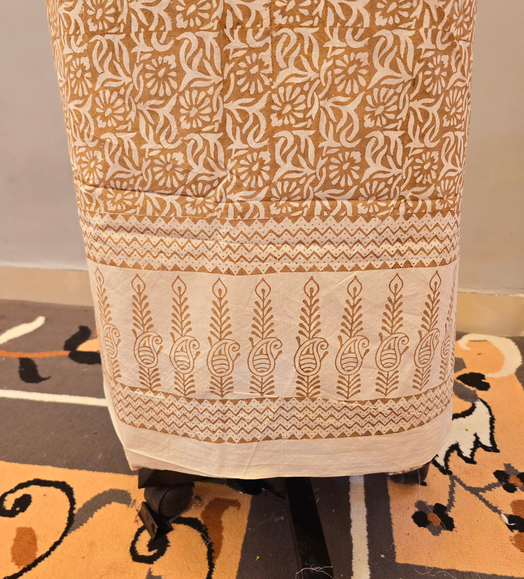 Ochre Hand Block Bagh Print Suit