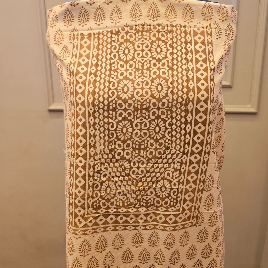 Ochre Hand Block Bagh Print Suit