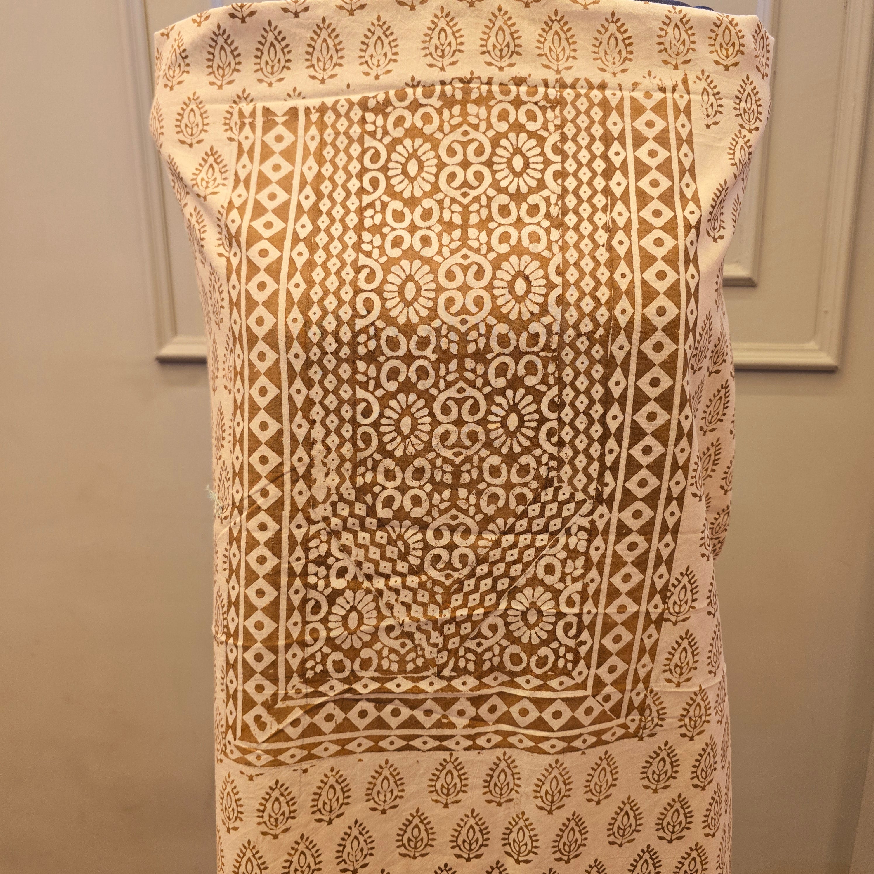 Ochre Hand Block Bagh Print Suit