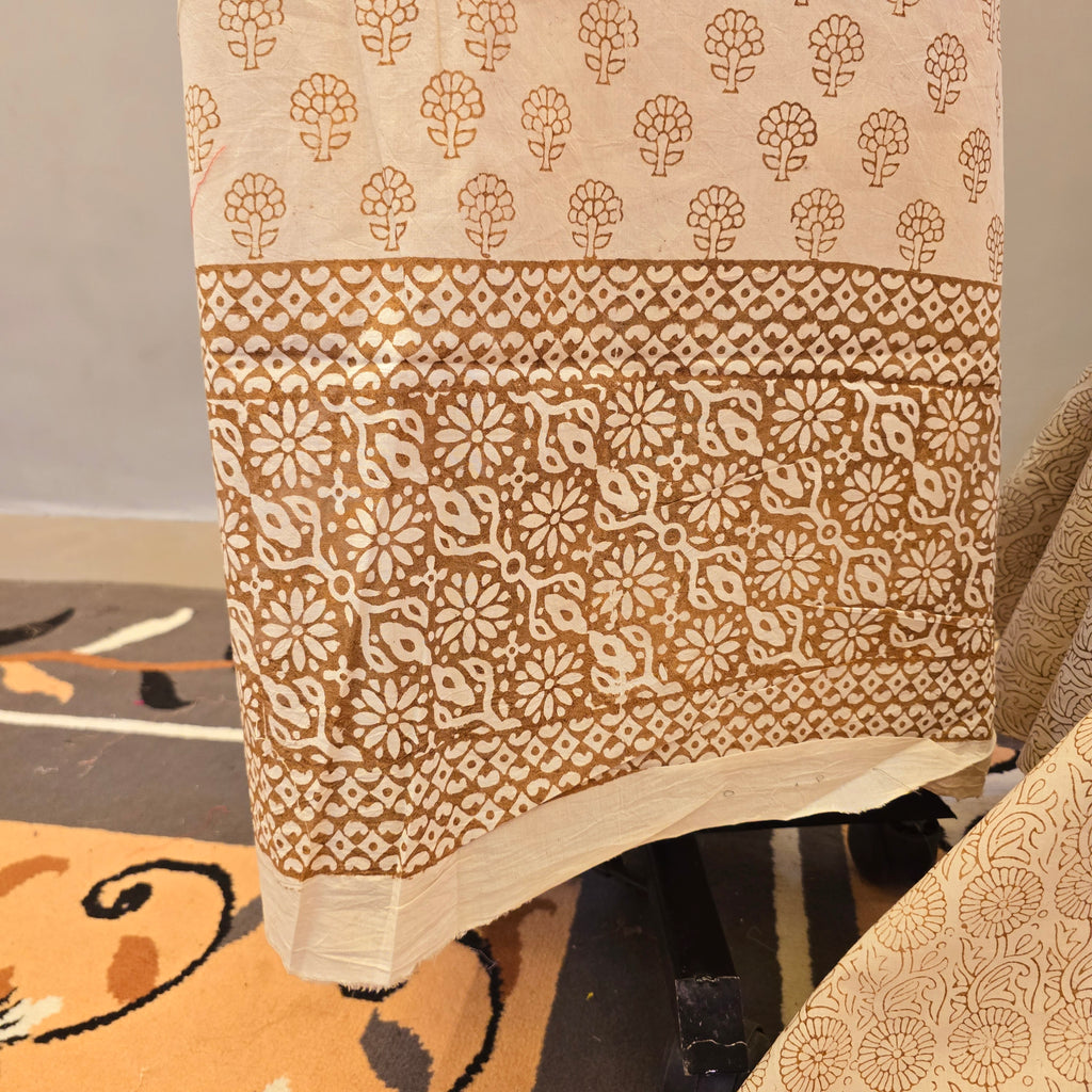 Ochre Hand Block Bagh Print Suit
