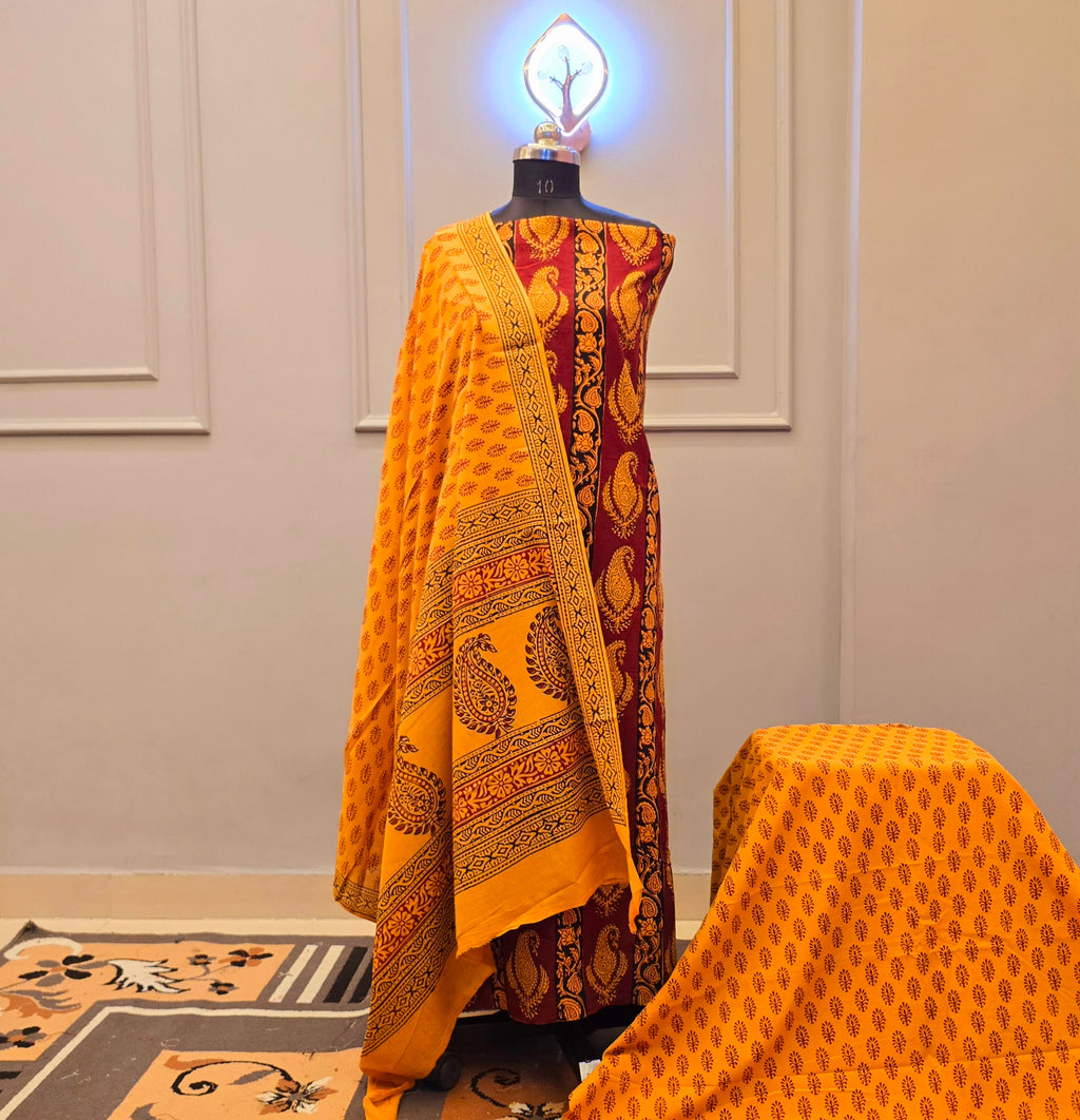 Premium cotton Bagh suit