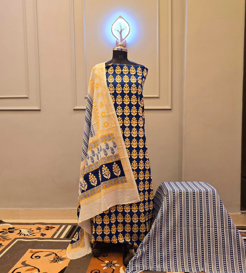 Indigo cotton suit