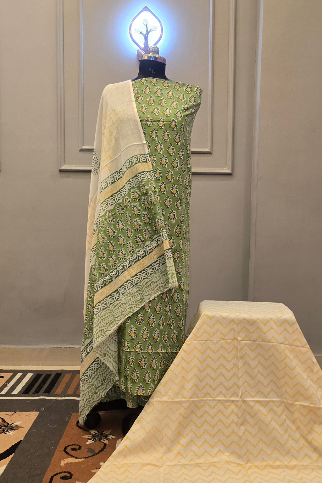 Kalamkari Hand Block Cotton suit