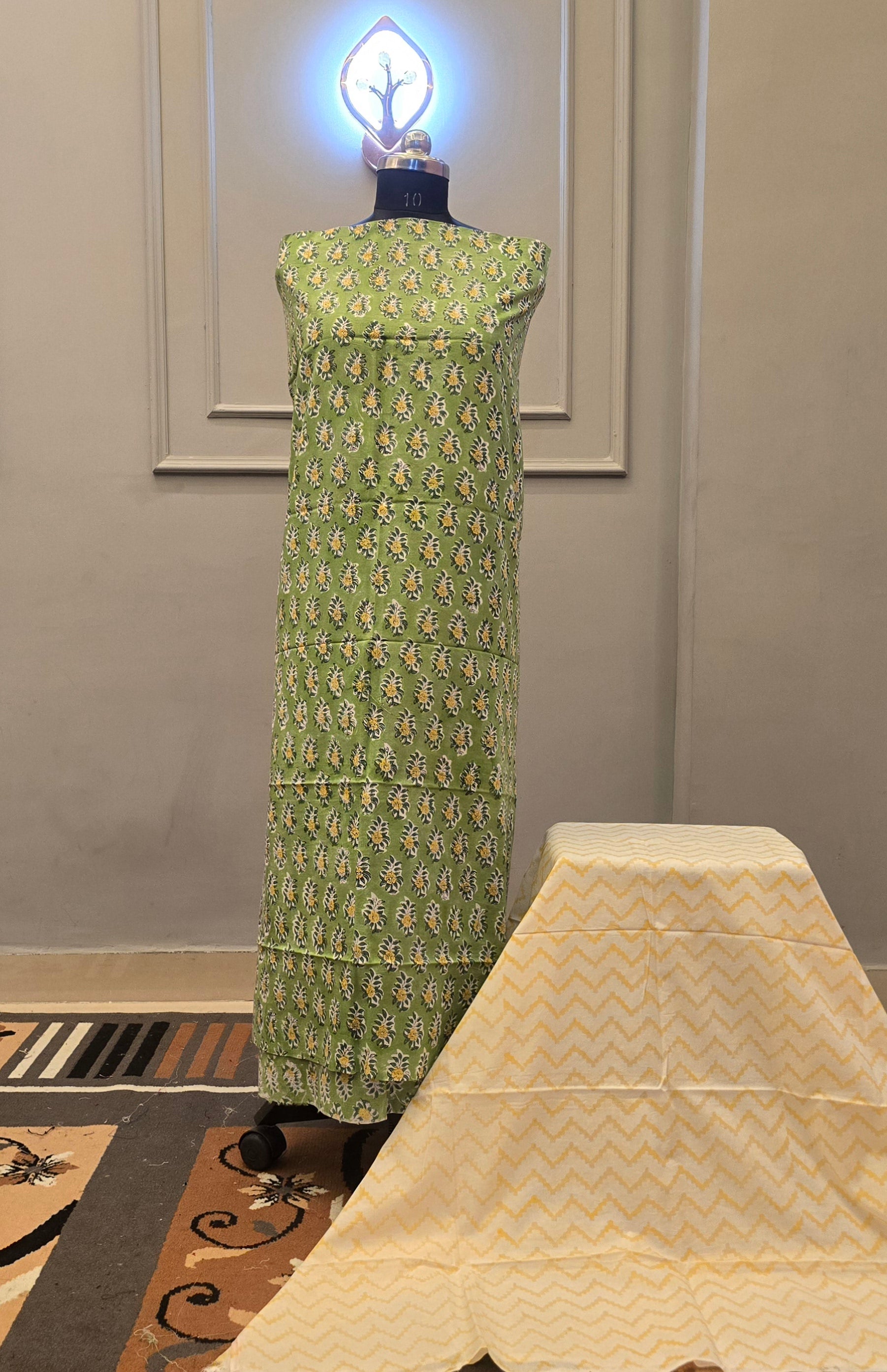 Kalamkari Hand Block Cotton suit