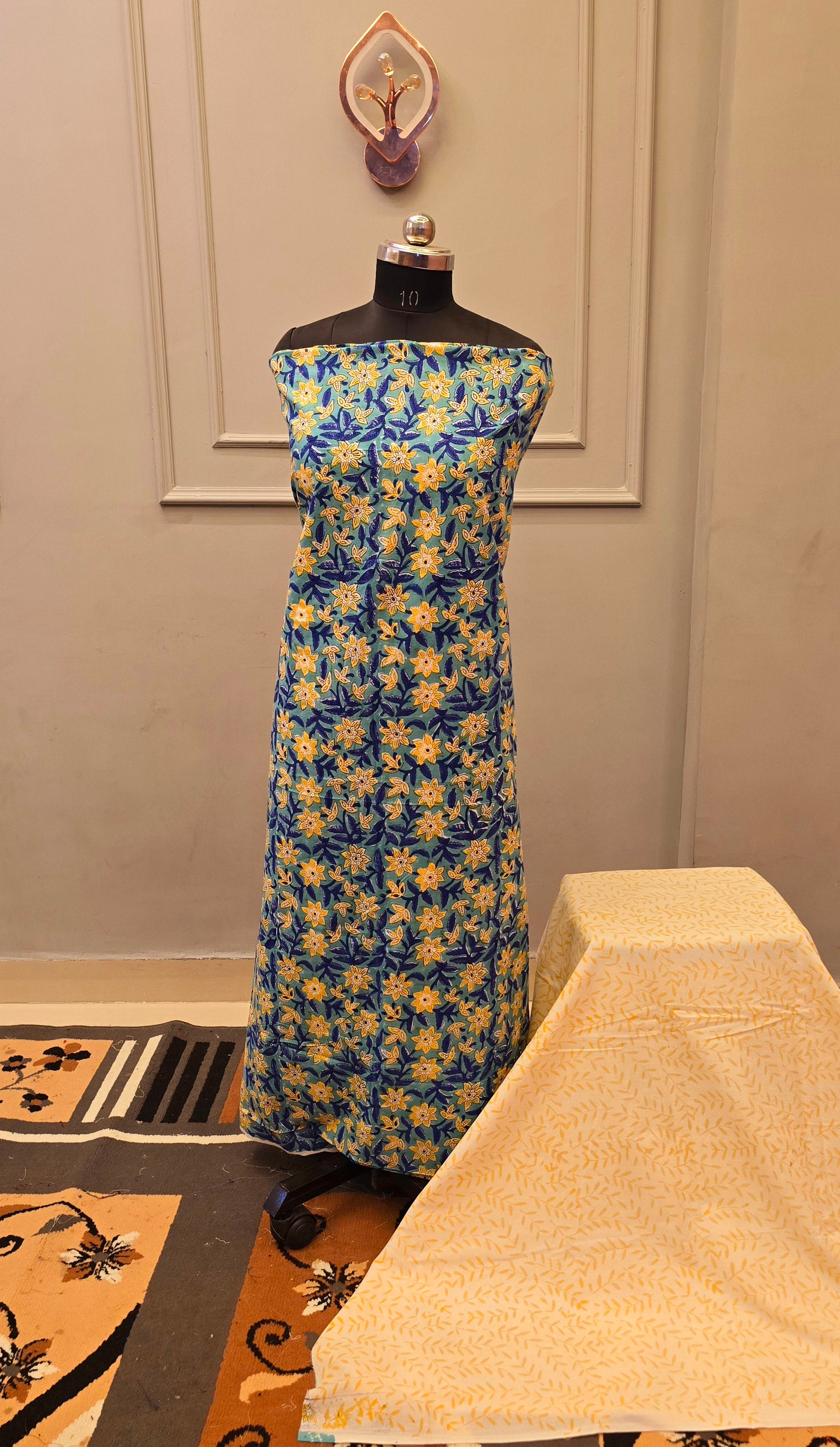 Kalamkari Hand Block Cotton Suit