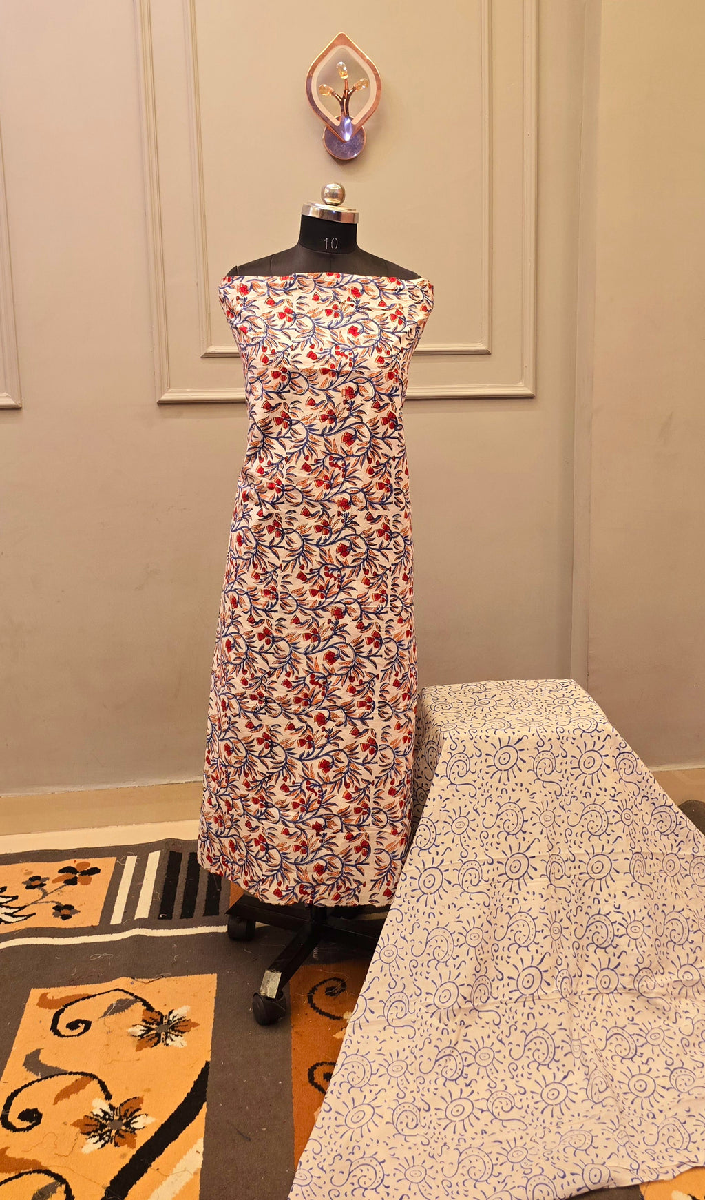 Kalamkari Hand Block Cotton Suit