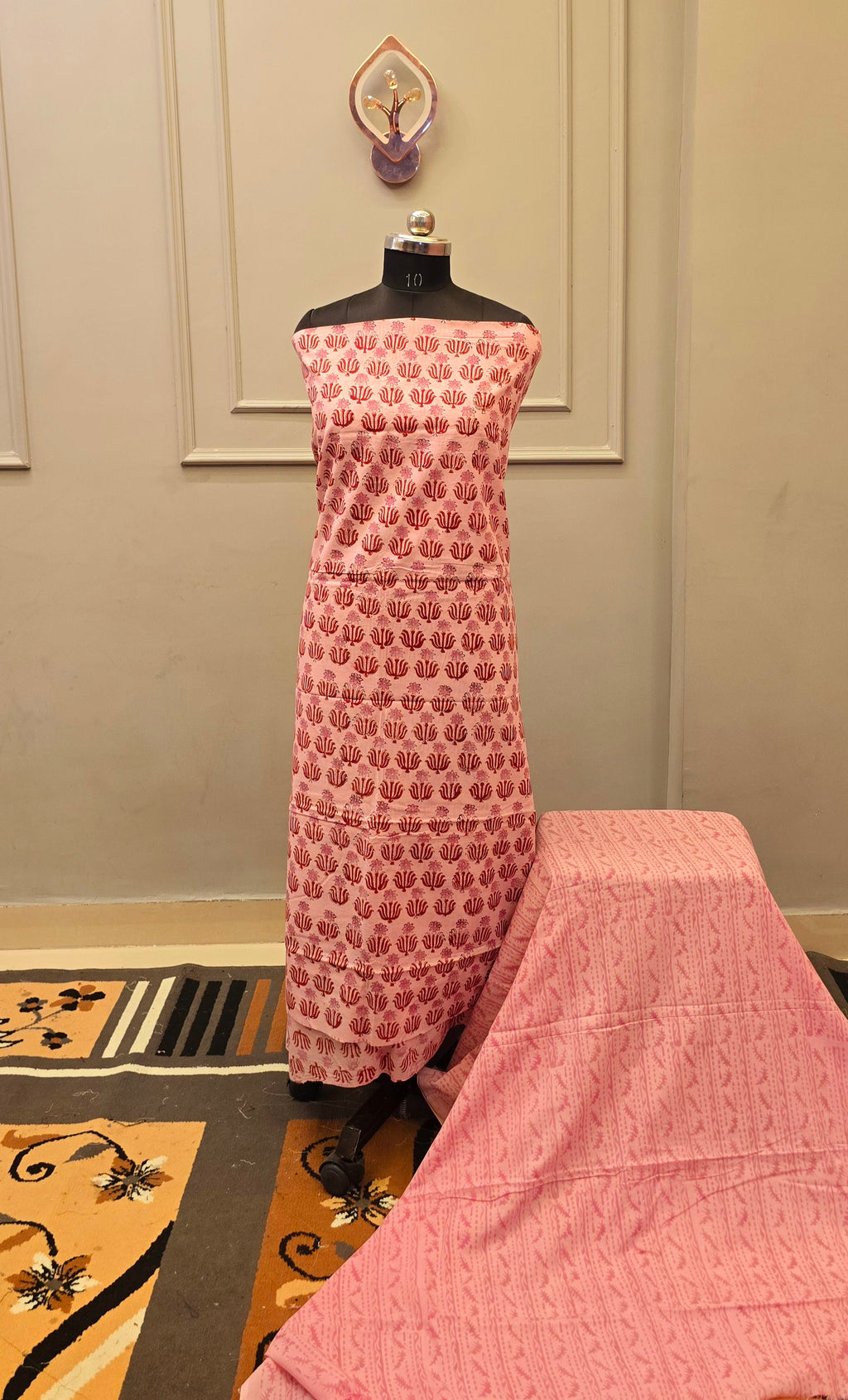 Kalamkari Hand Block Cotton Suit