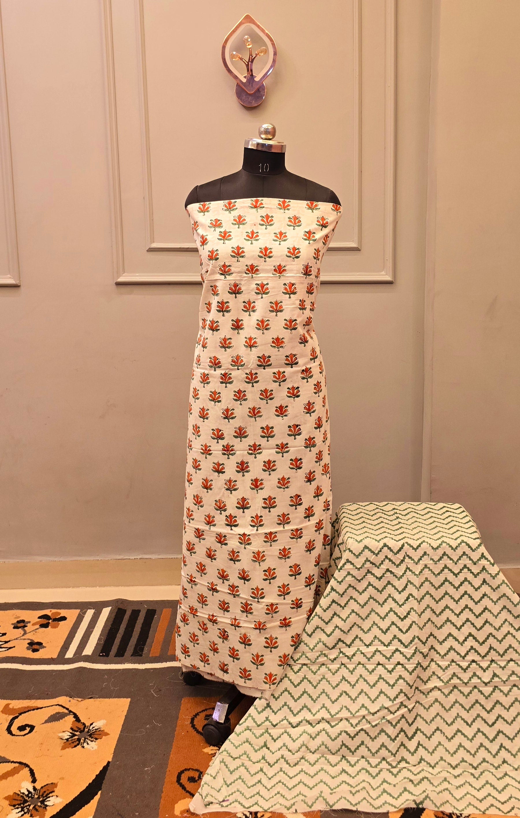 Kalamkari Hand Block Cotton Suit