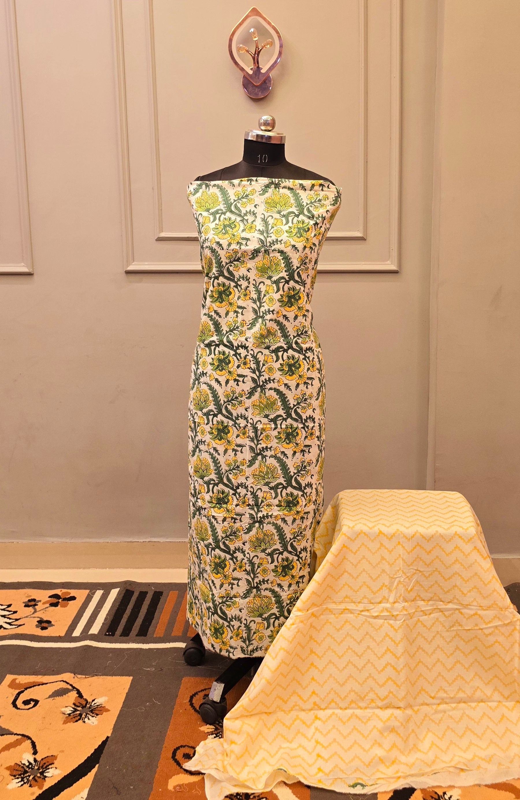 Kalamkari Hand Block Cotton Suit