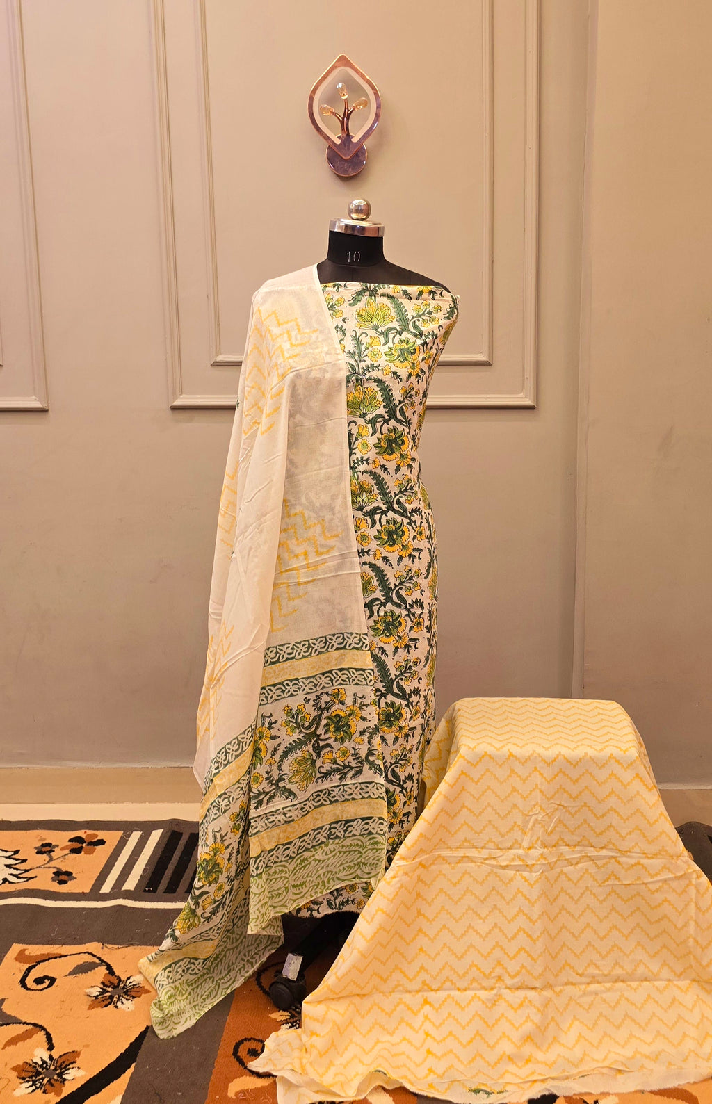 Kalamkari Hand Block Cotton Suit