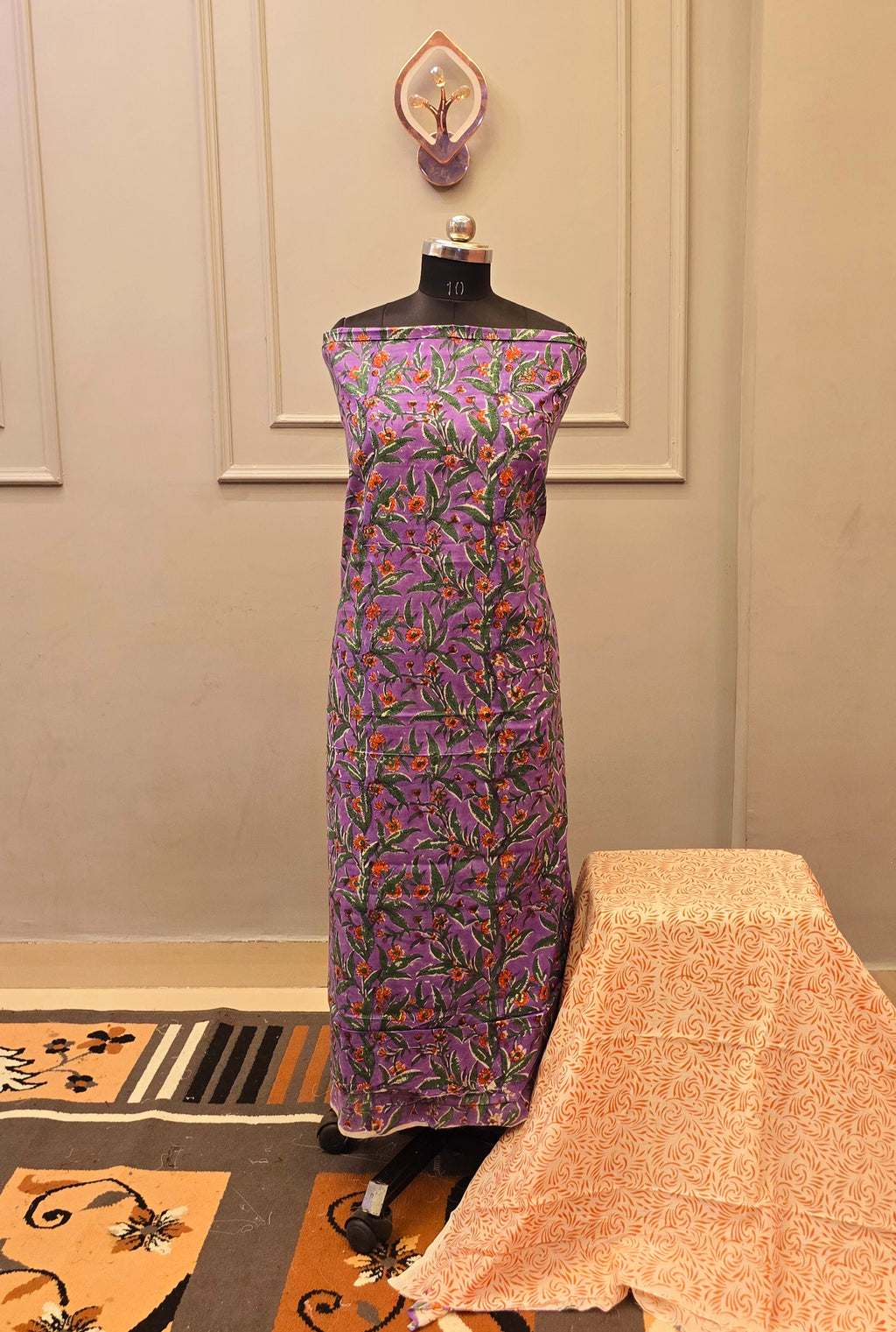Kalamkari Hand Block Cotton Suit