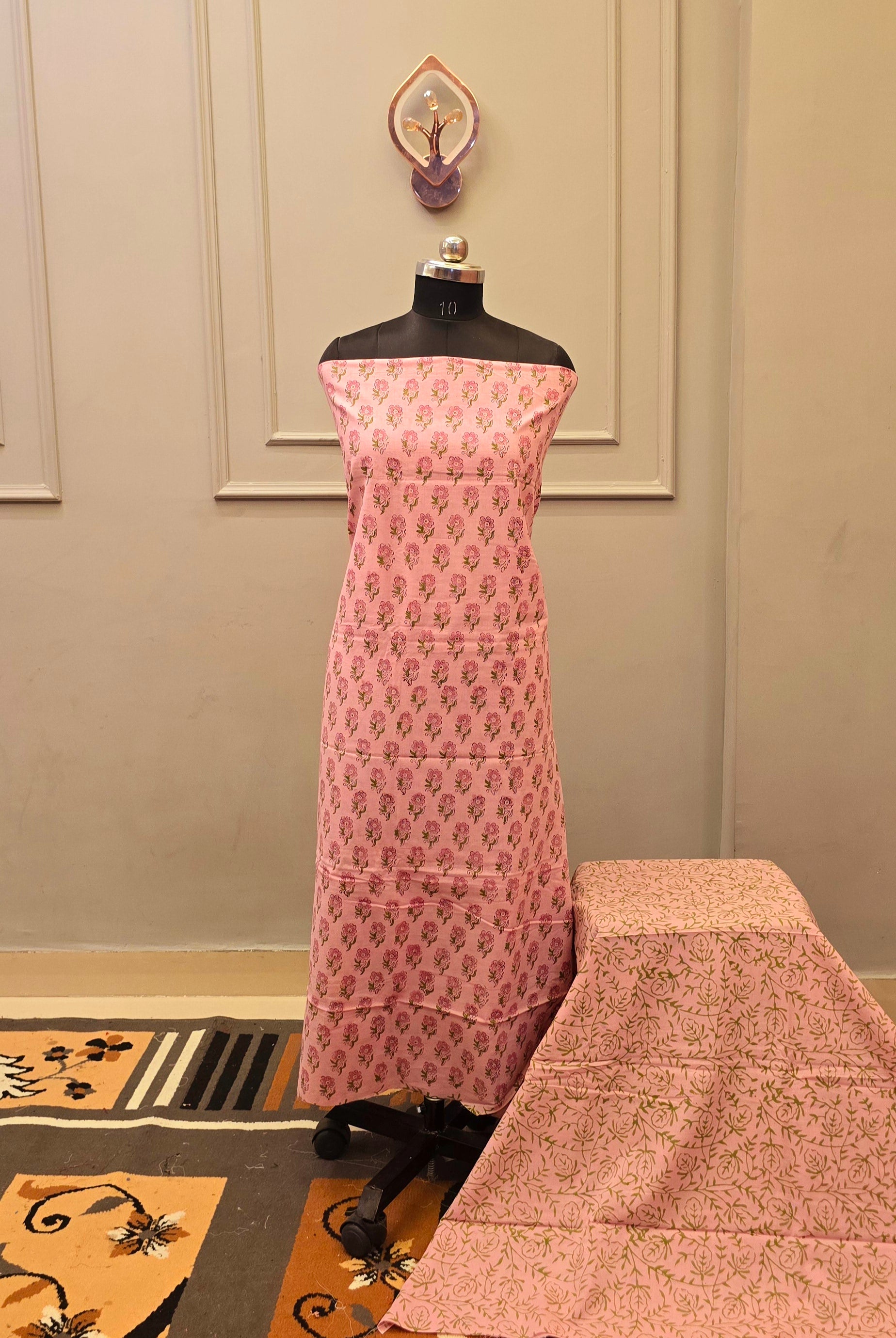Kalamkari Hand Block Cotton Suit