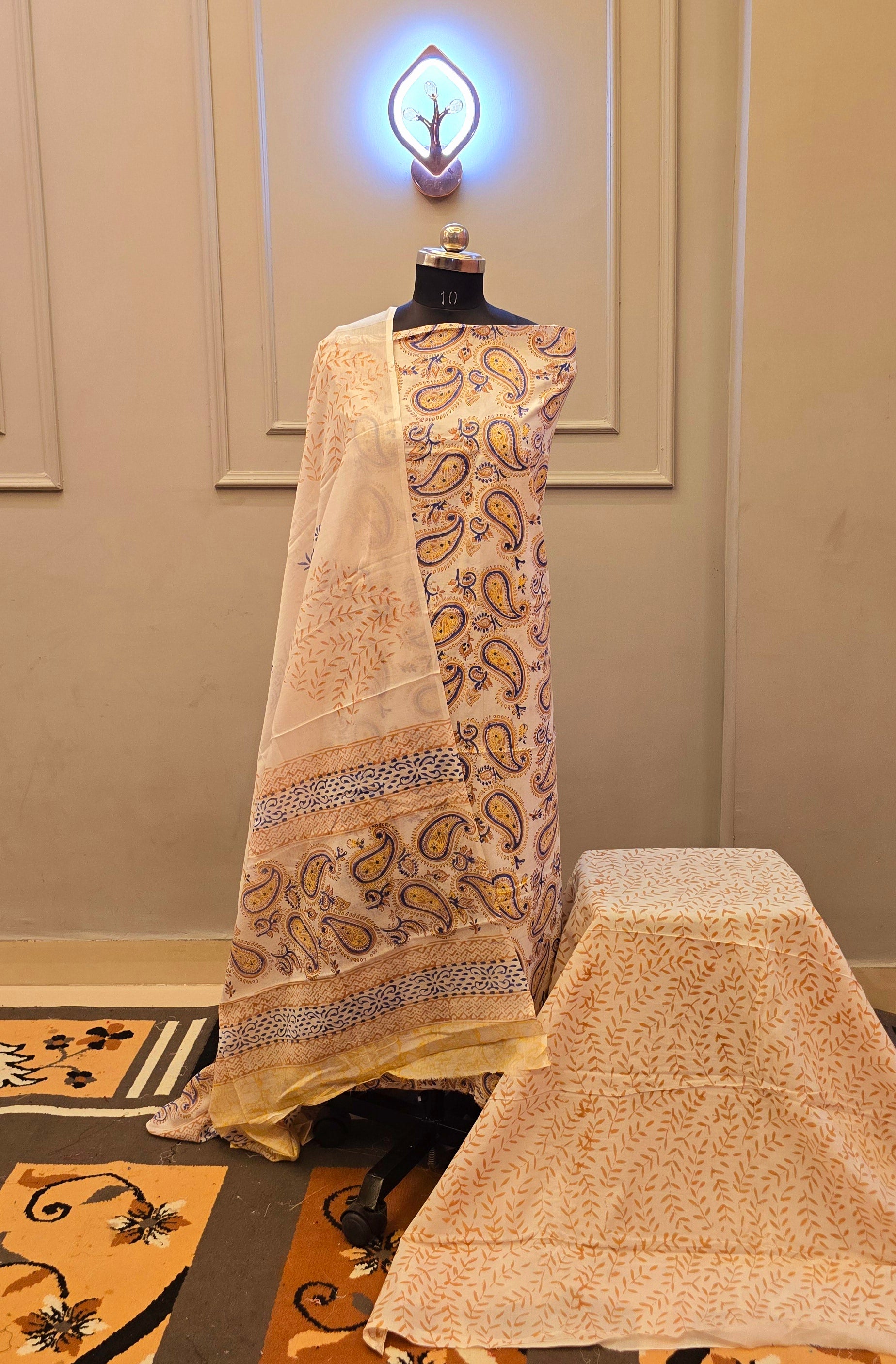 Kalamkari Hand Block Cotton Suit