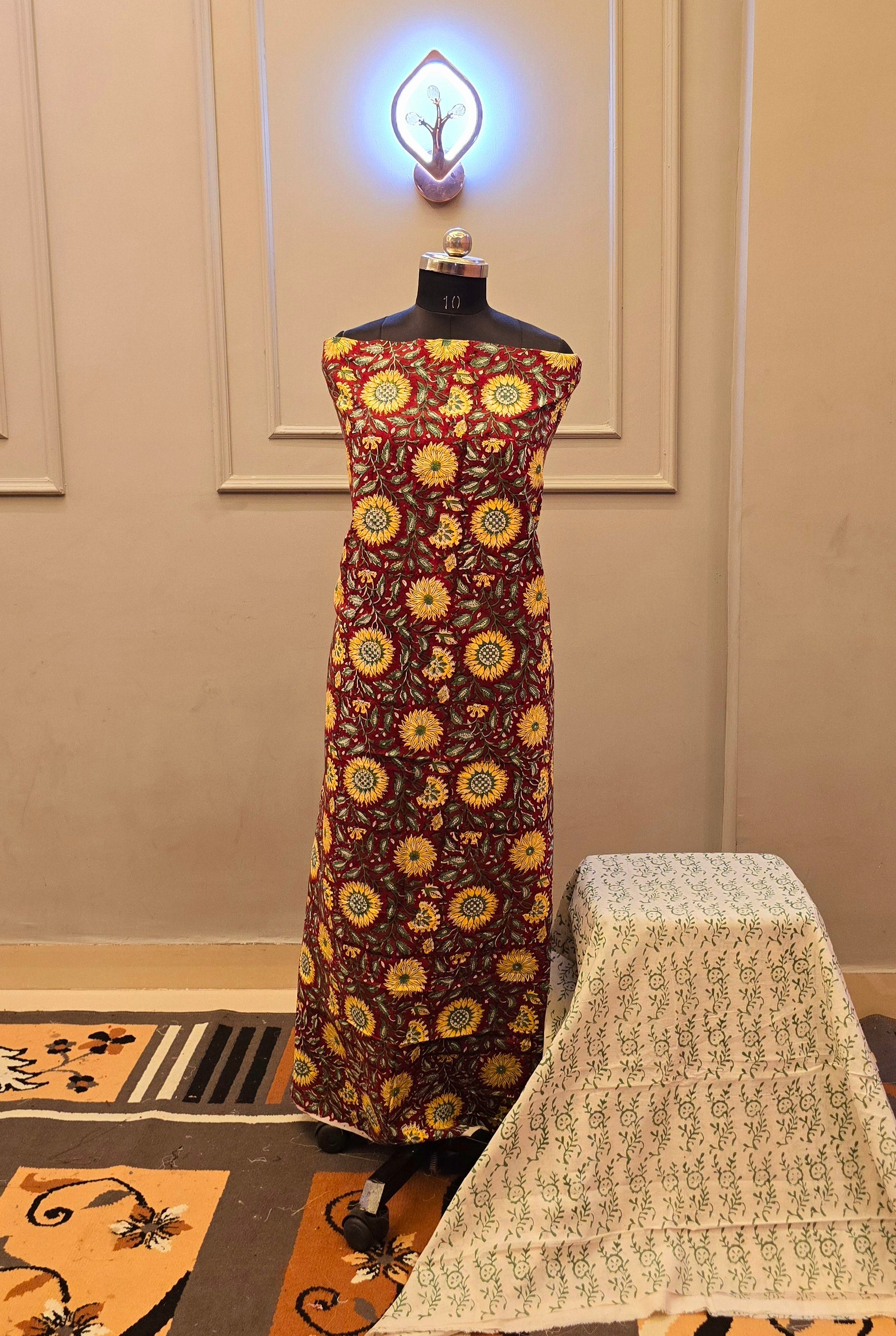 Kalamkari Hand Block Cotton Suit