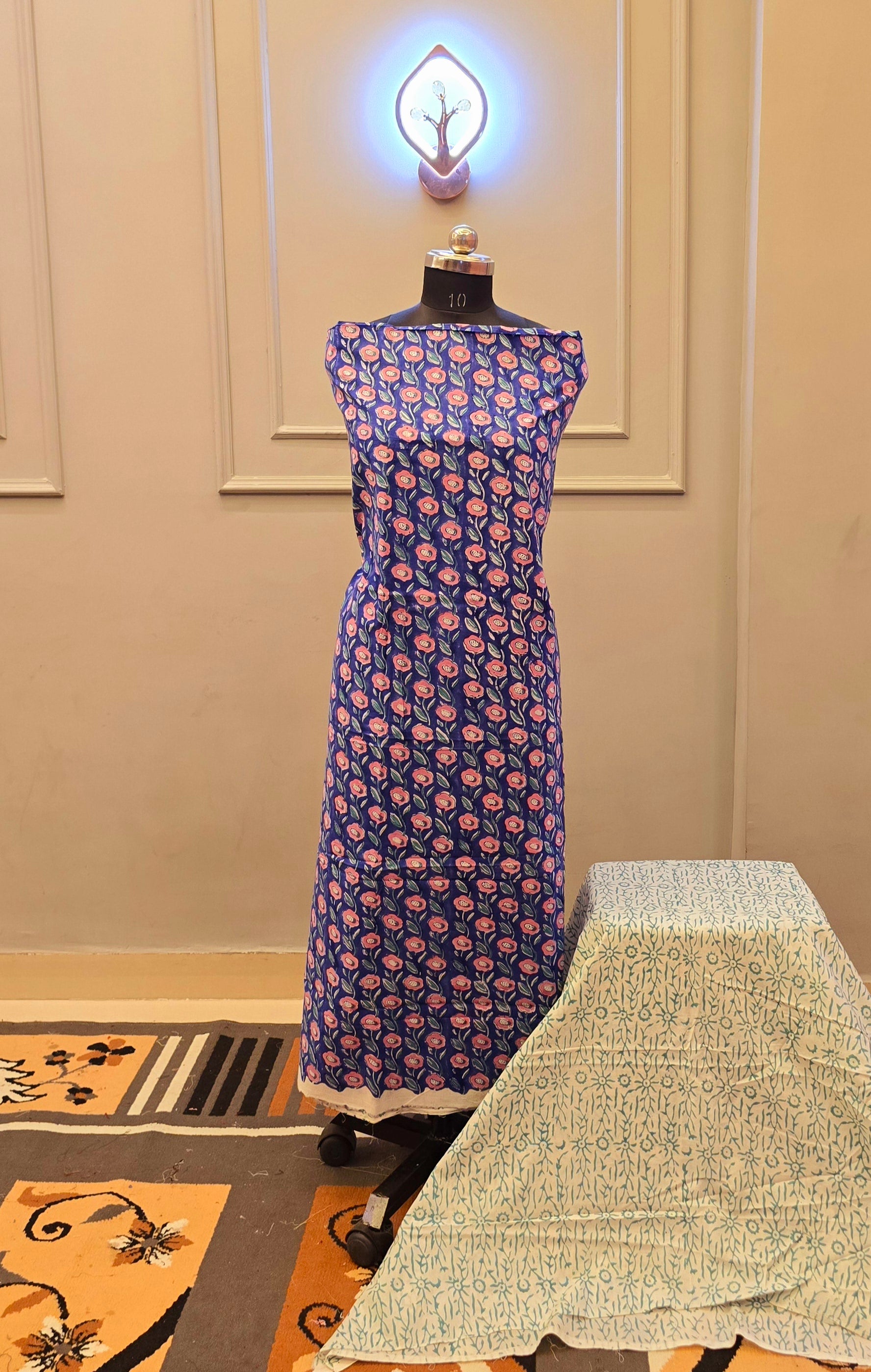 Kalamkari Hand Block Cotton Suit