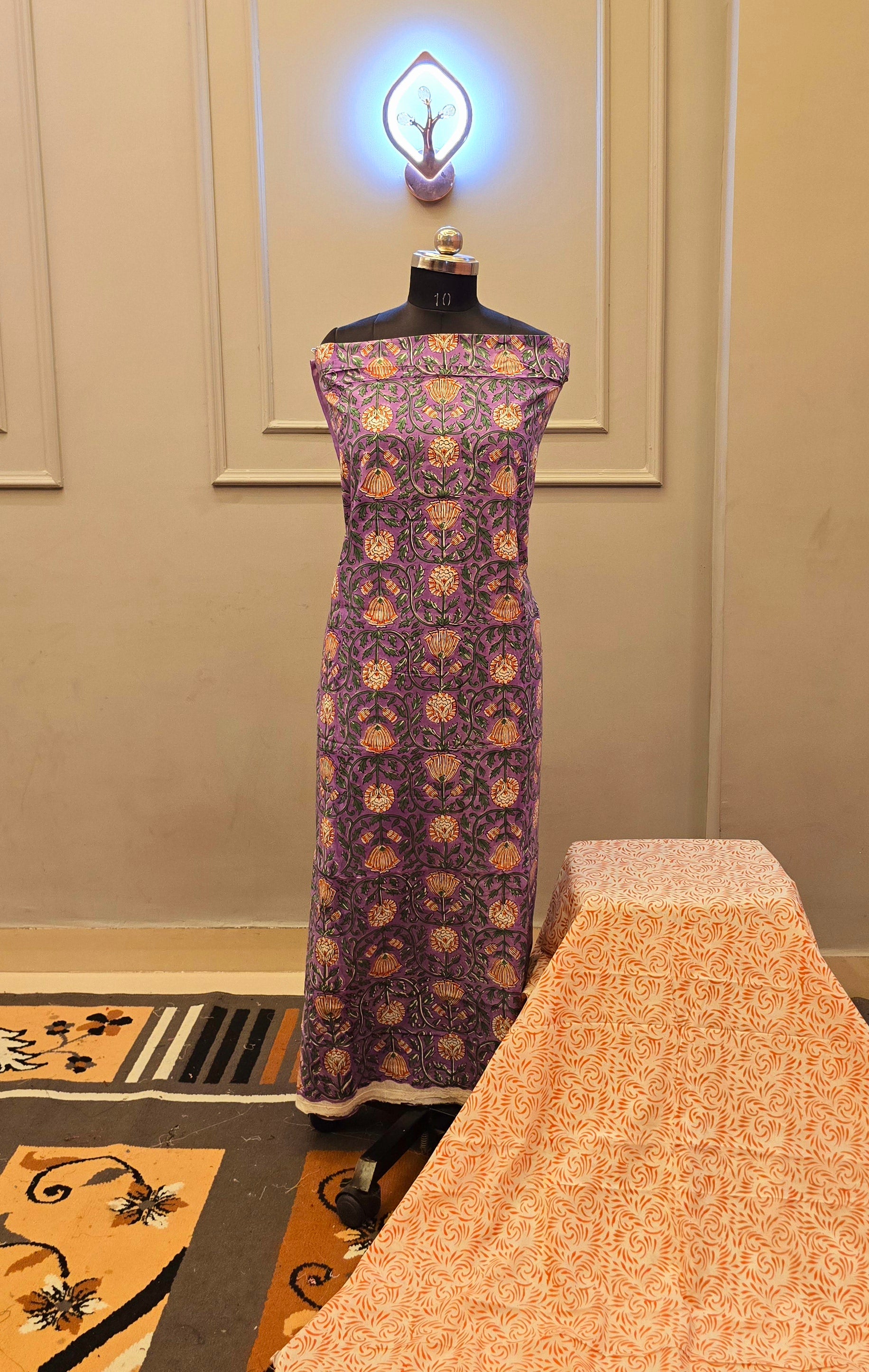 Kalamkari Hand Block Cotton Suit