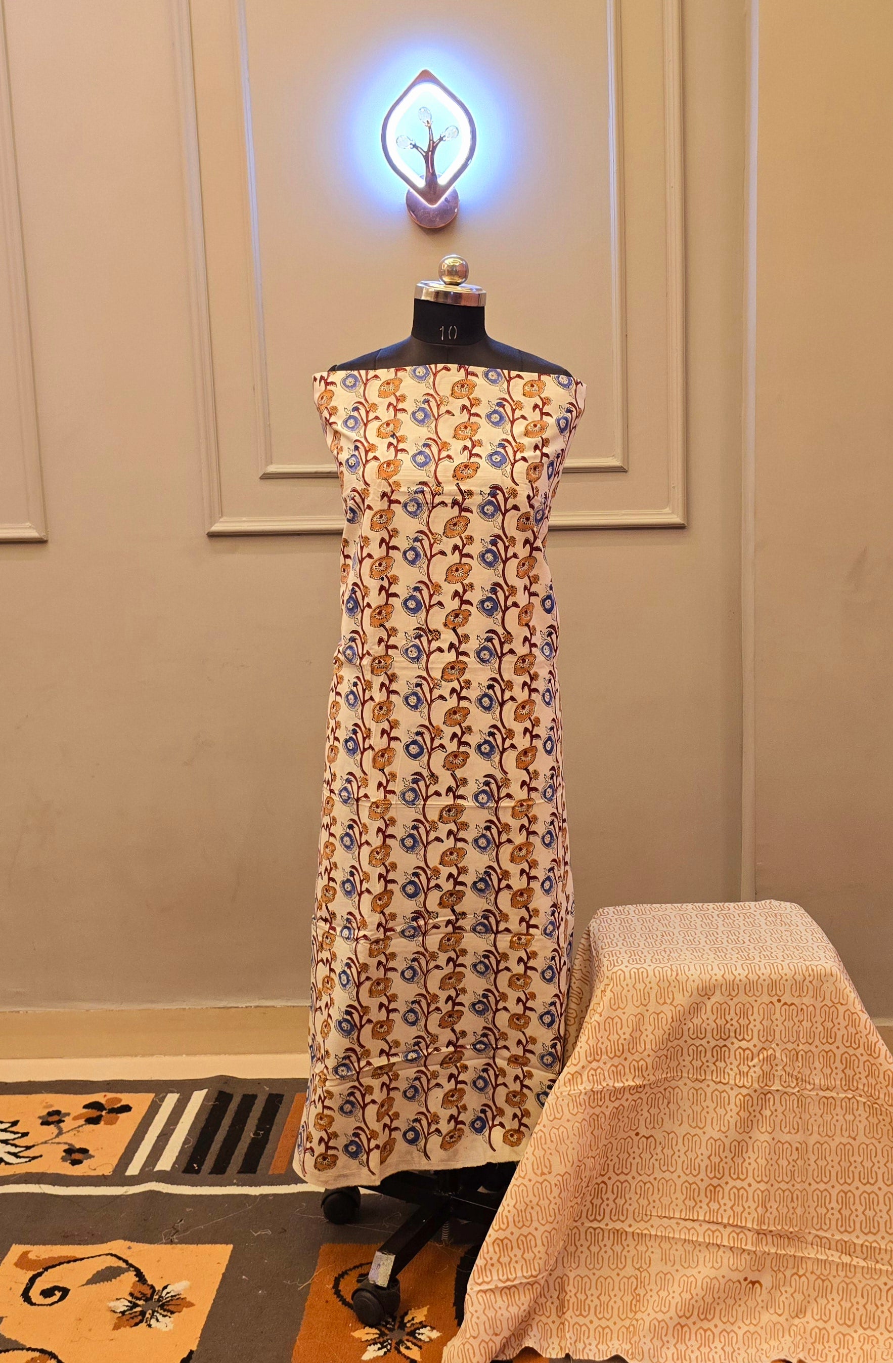 Kalamkari Hand Block Cotton Suit