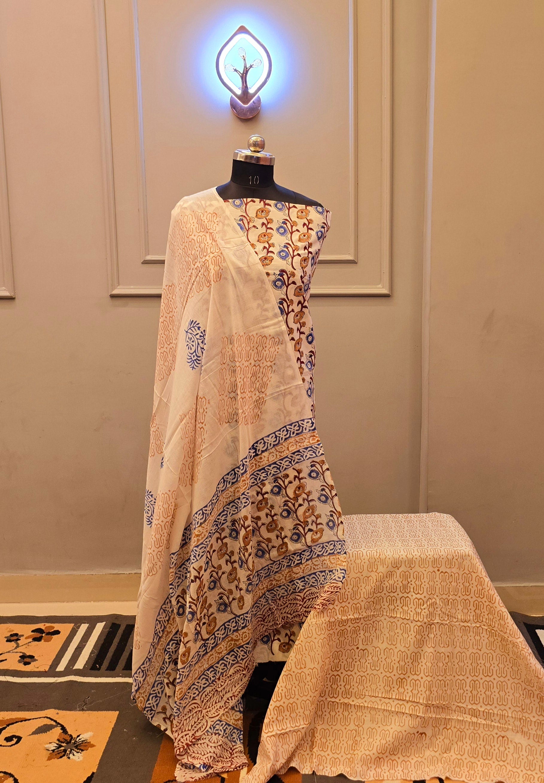 Kalamkari Hand Block Cotton Suit