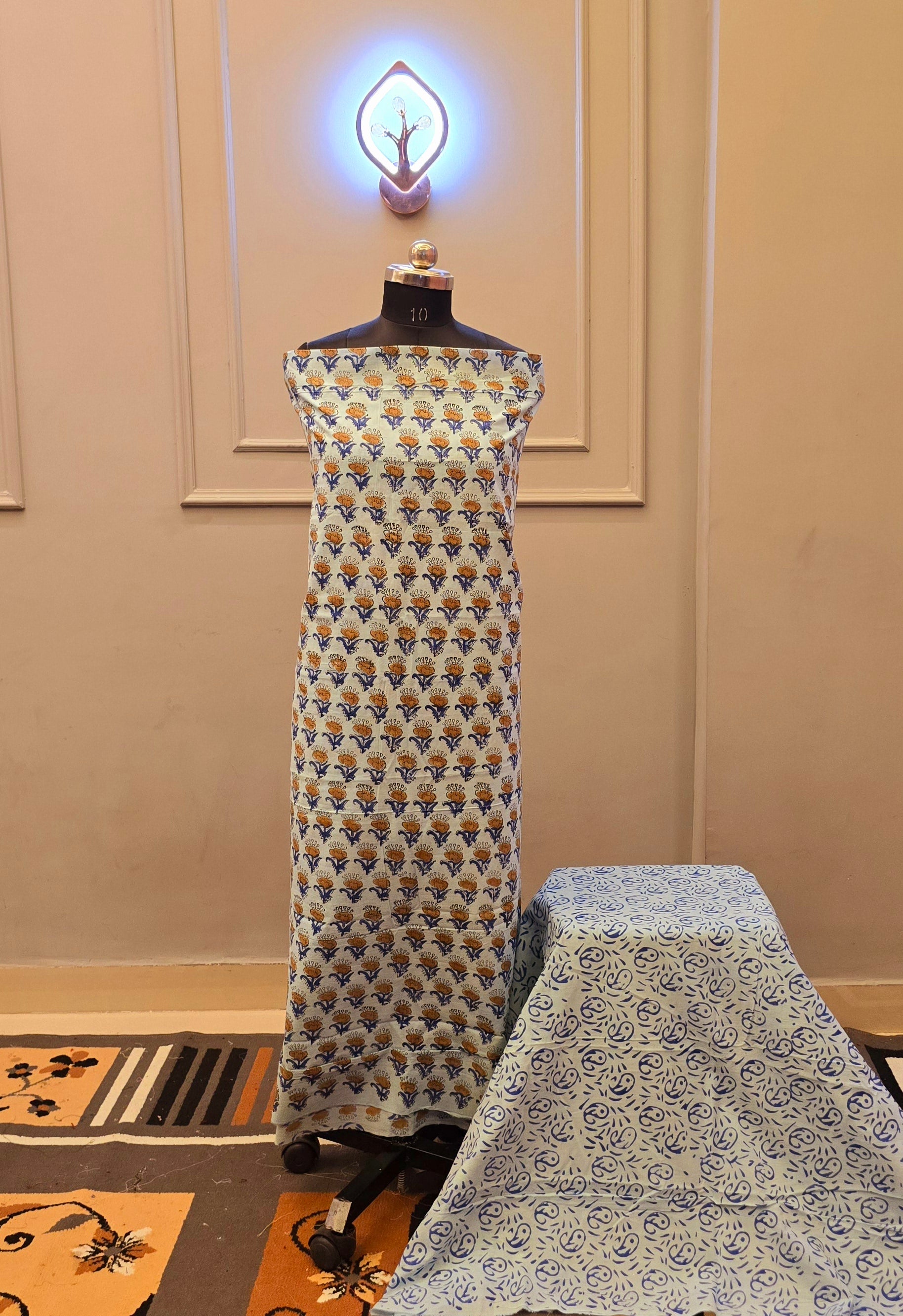 Kalamkari Hand Block Cotton Suit