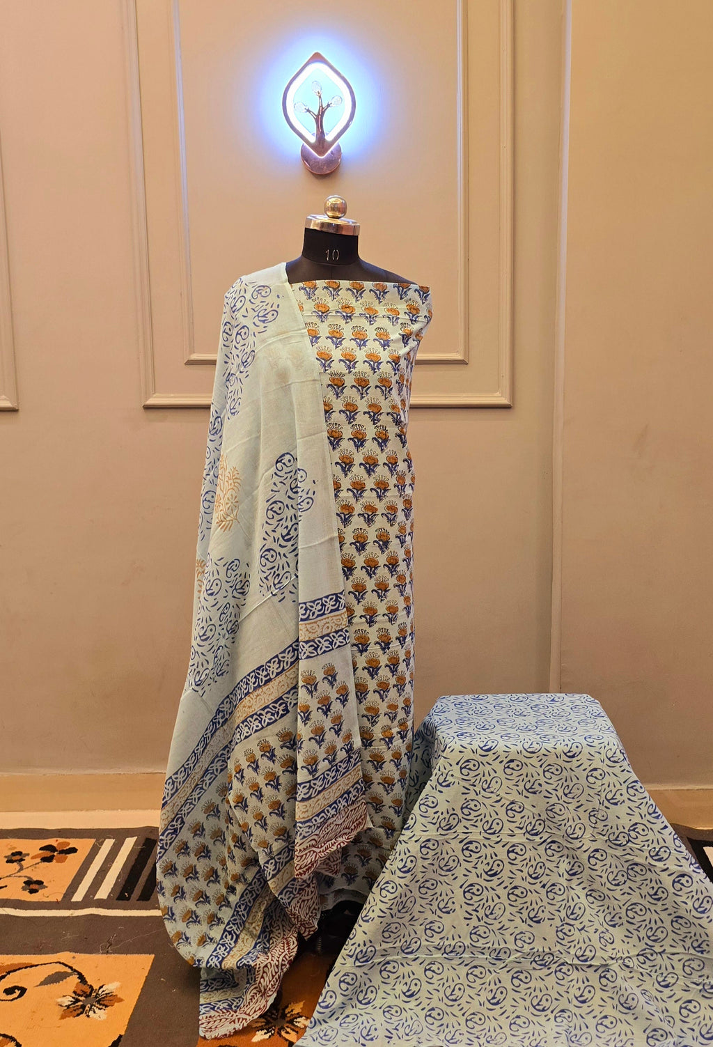 Kalamkari Hand Block Cotton Suit