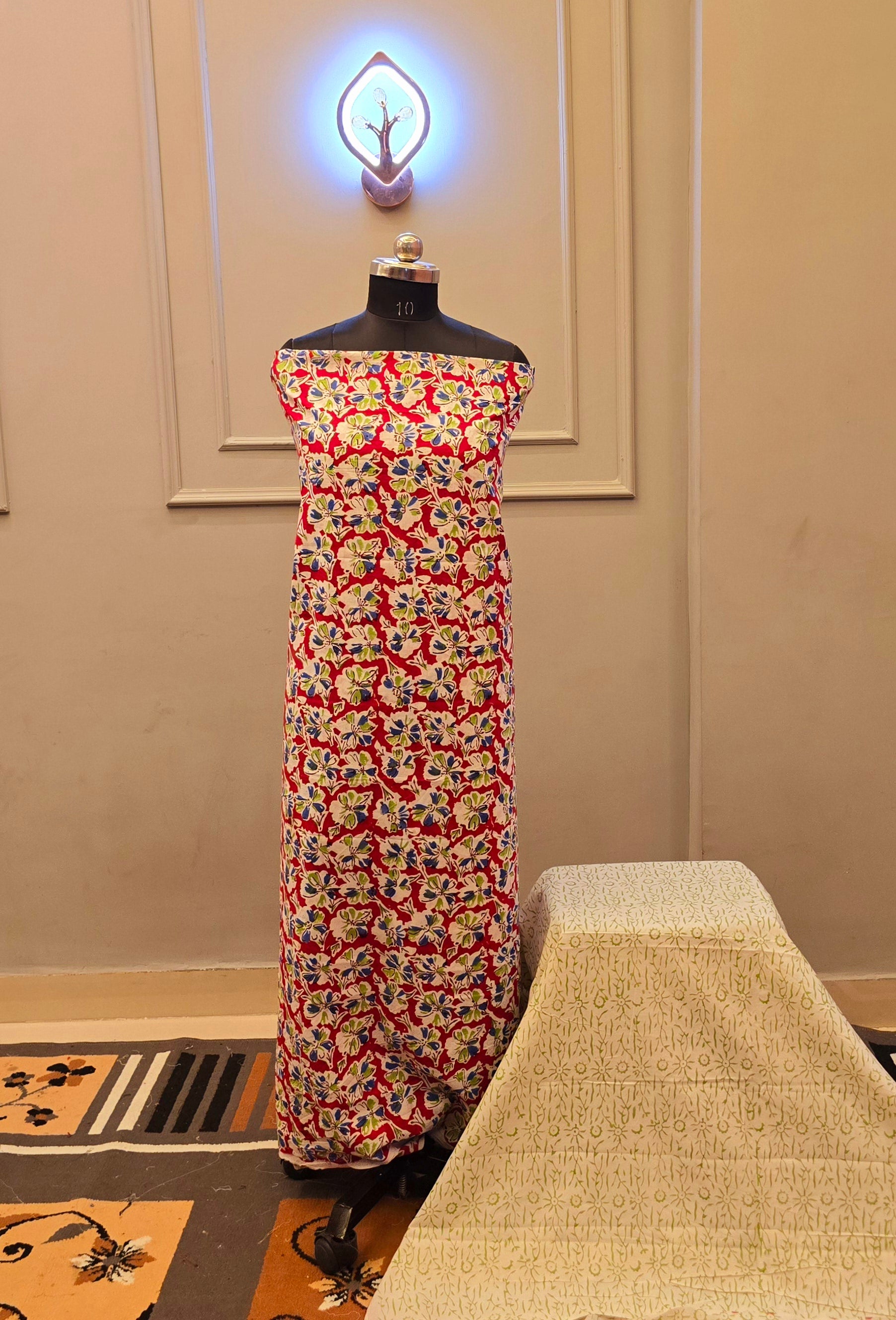 Kalamkari Hand Block Cotton Suit