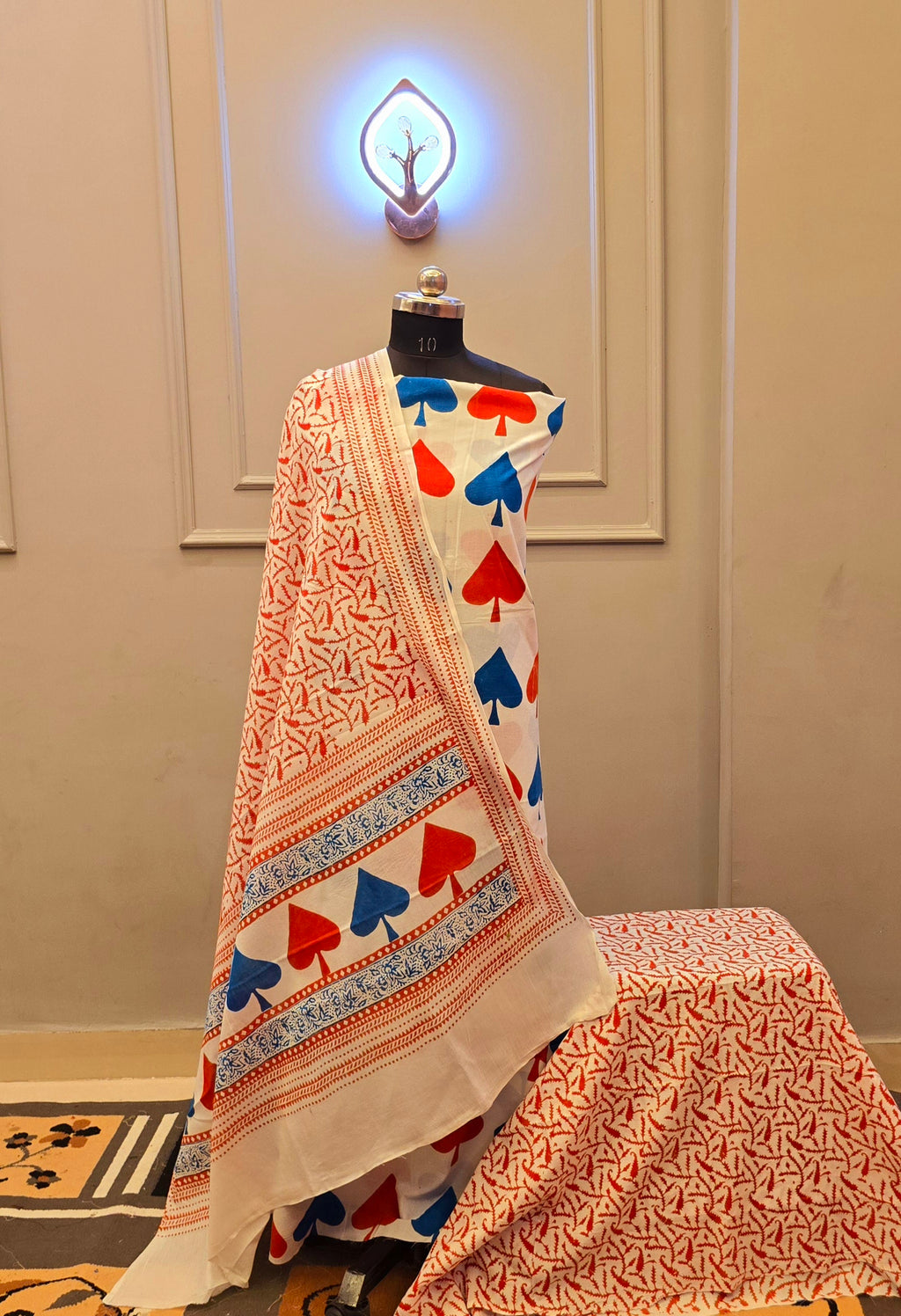 Indigo Hand Block Bagh Print Suit