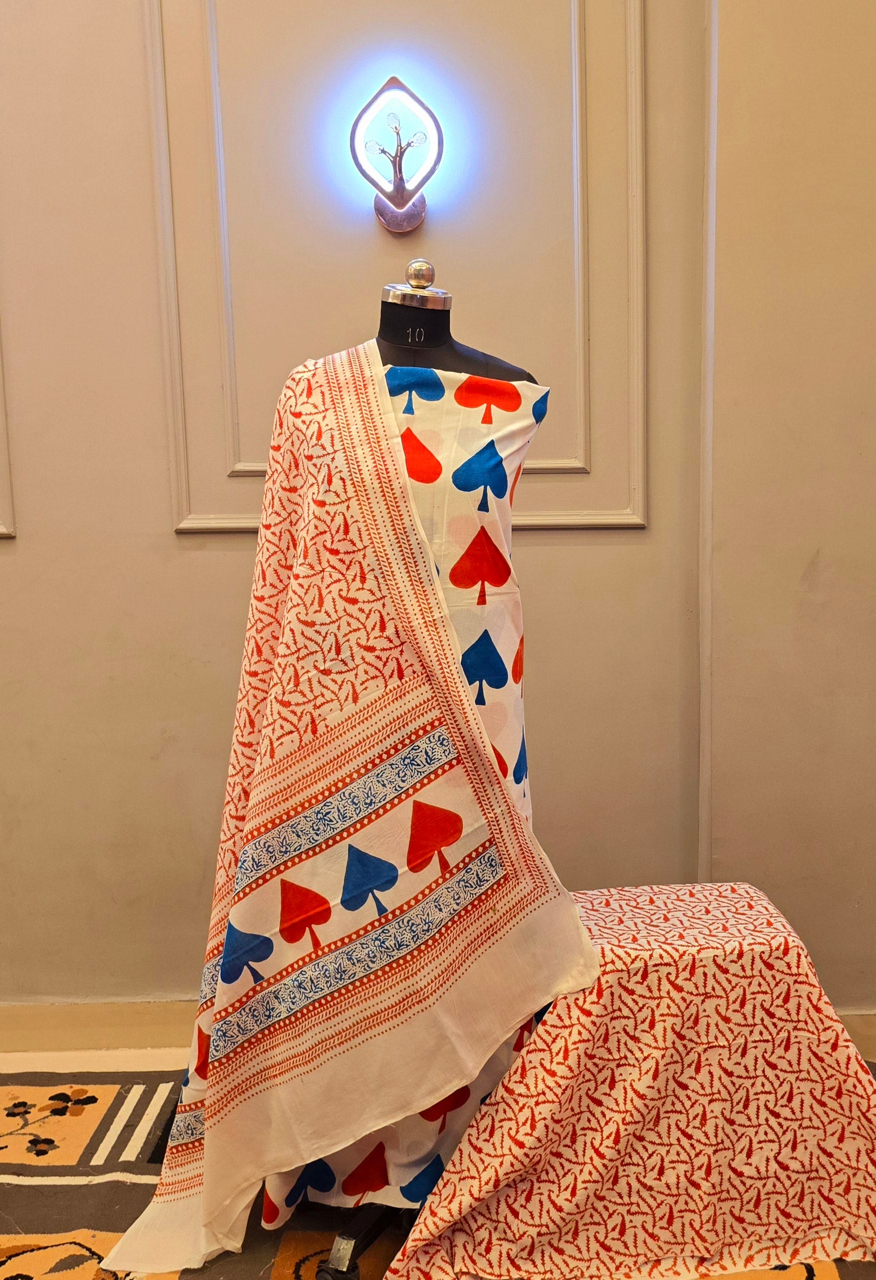 Indigo Hand Block Bagh Print Suit