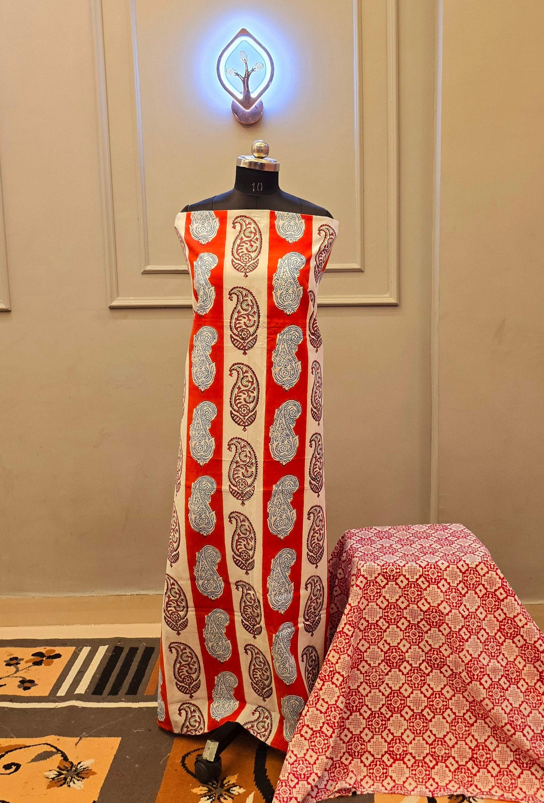 Indigo Hand Block Bagh Print Suit