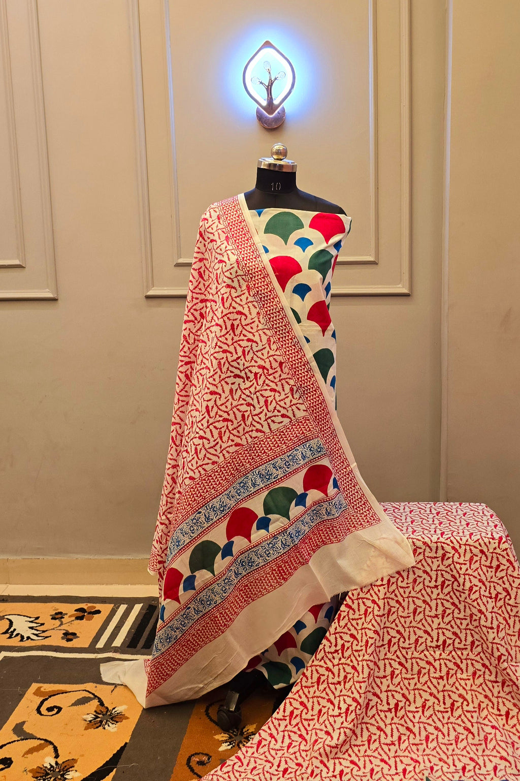 Indigo Hand Block Bagh Print Suit