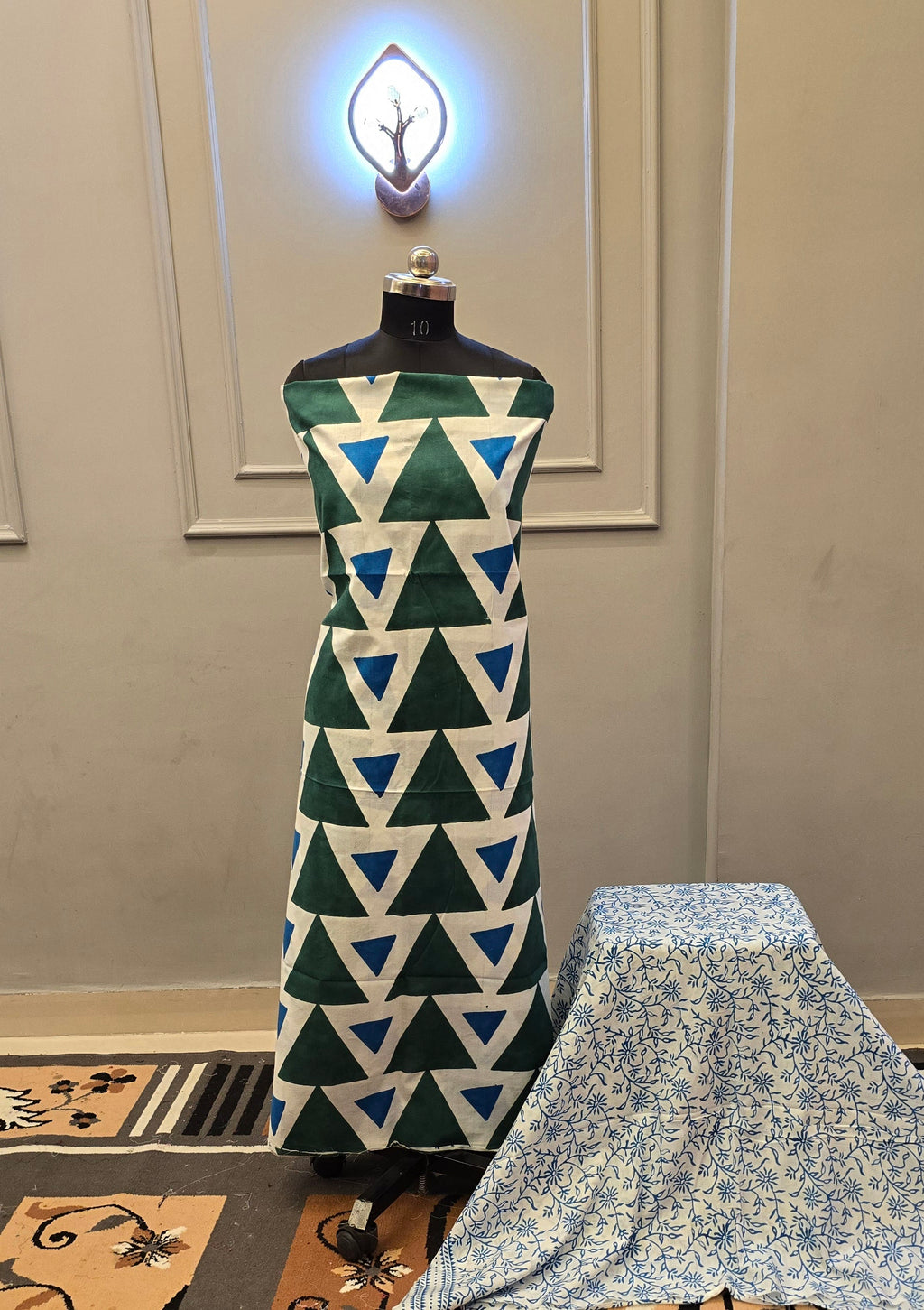 Indigo Hand Block Bagh Print Suit