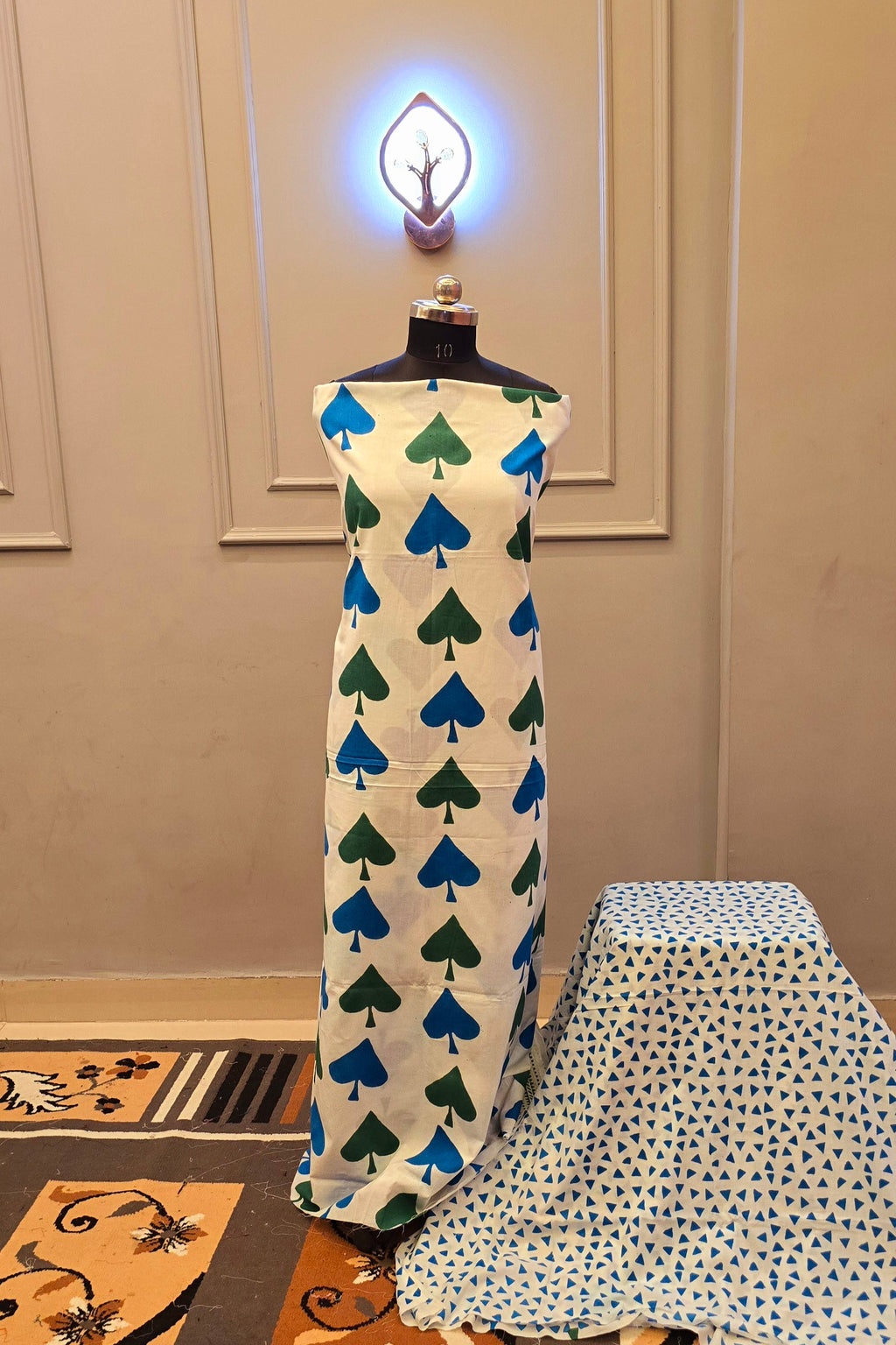 Indigo Hand Block Bagh Print Suit
