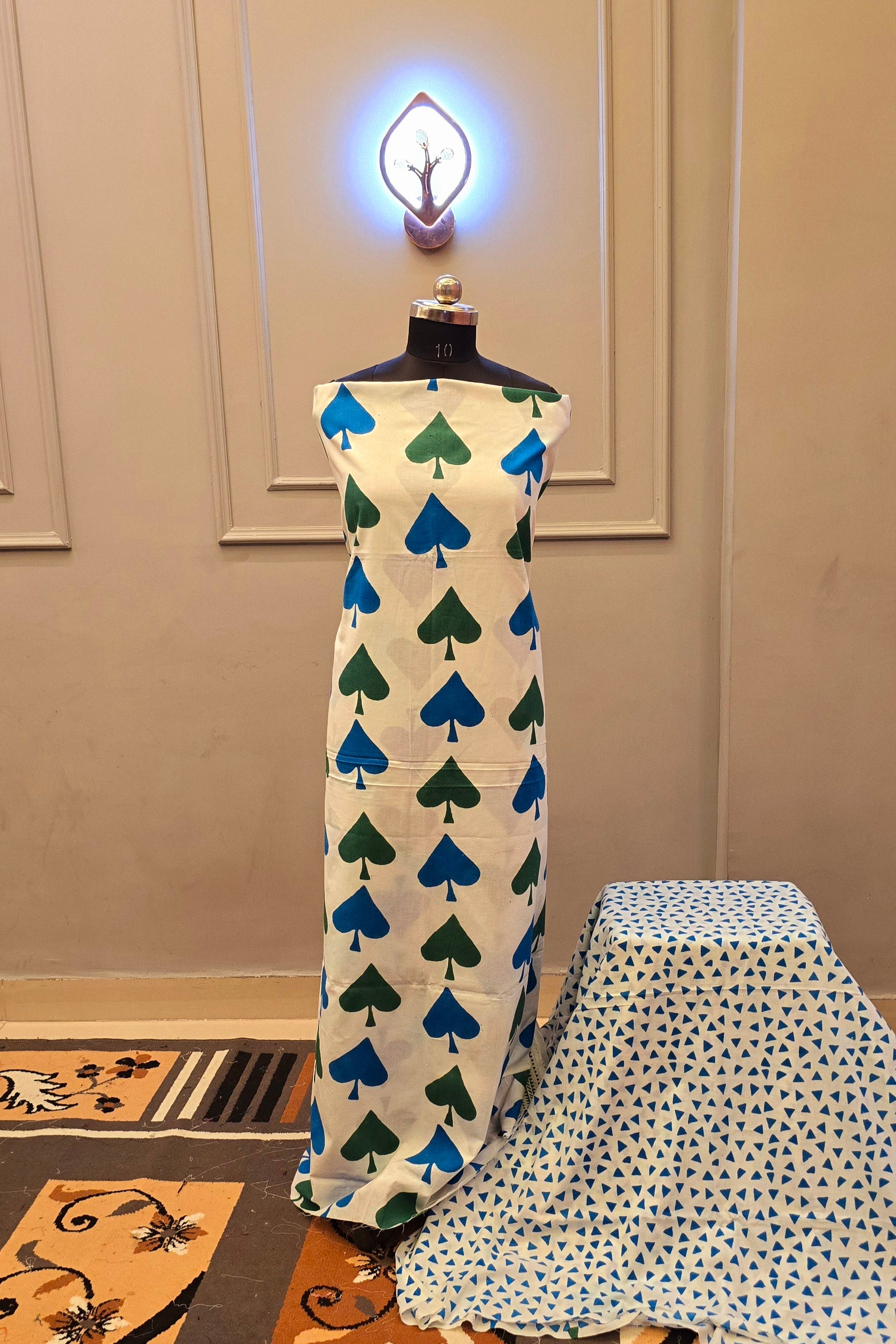 Indigo Hand Block Bagh Print Suit