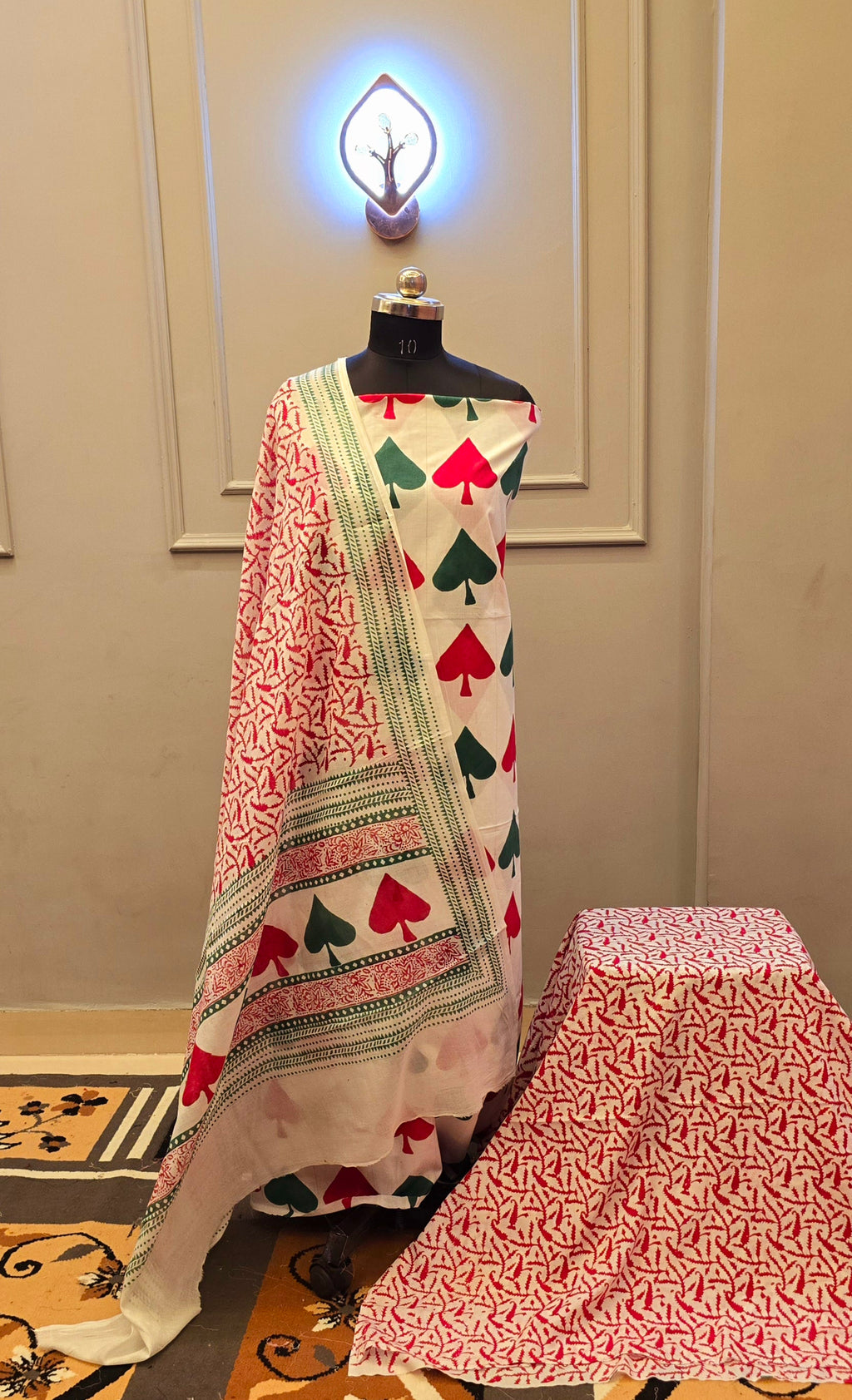 Indigo Hand Block Bagh Print Suit
